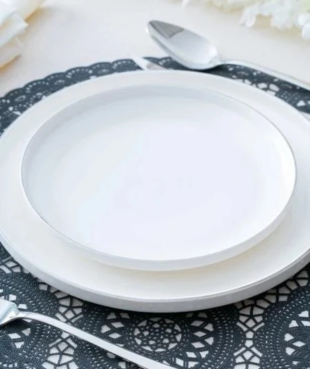 ACAR Sılver Rise 6 Kişilik 24 Parça Yemek Takımı- GÜMÜŞ