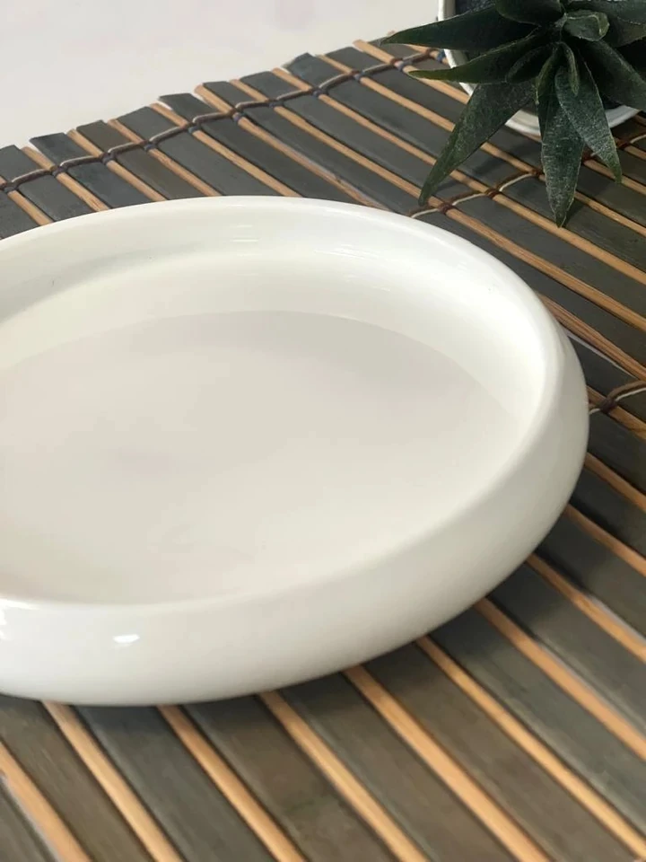 ACAR Bıanco Perla Porselen Yuvarlak Tabak 14,2x2,3 Cm