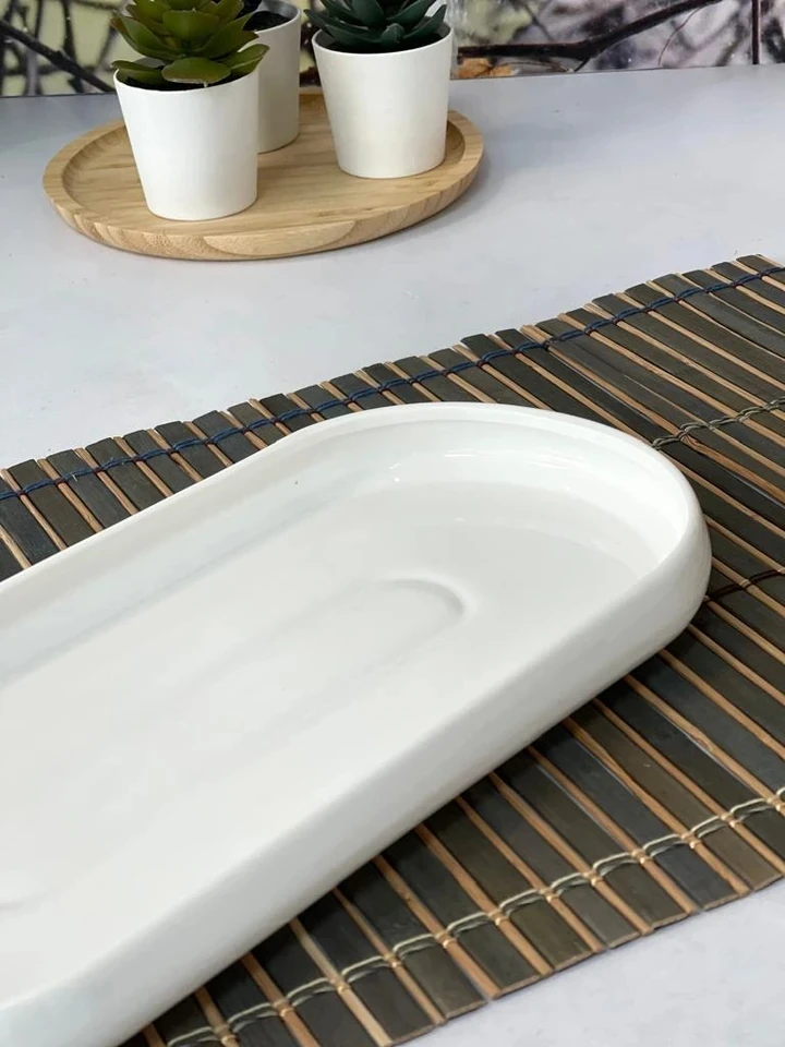 ACAR Bianco Perla Oval Tabak