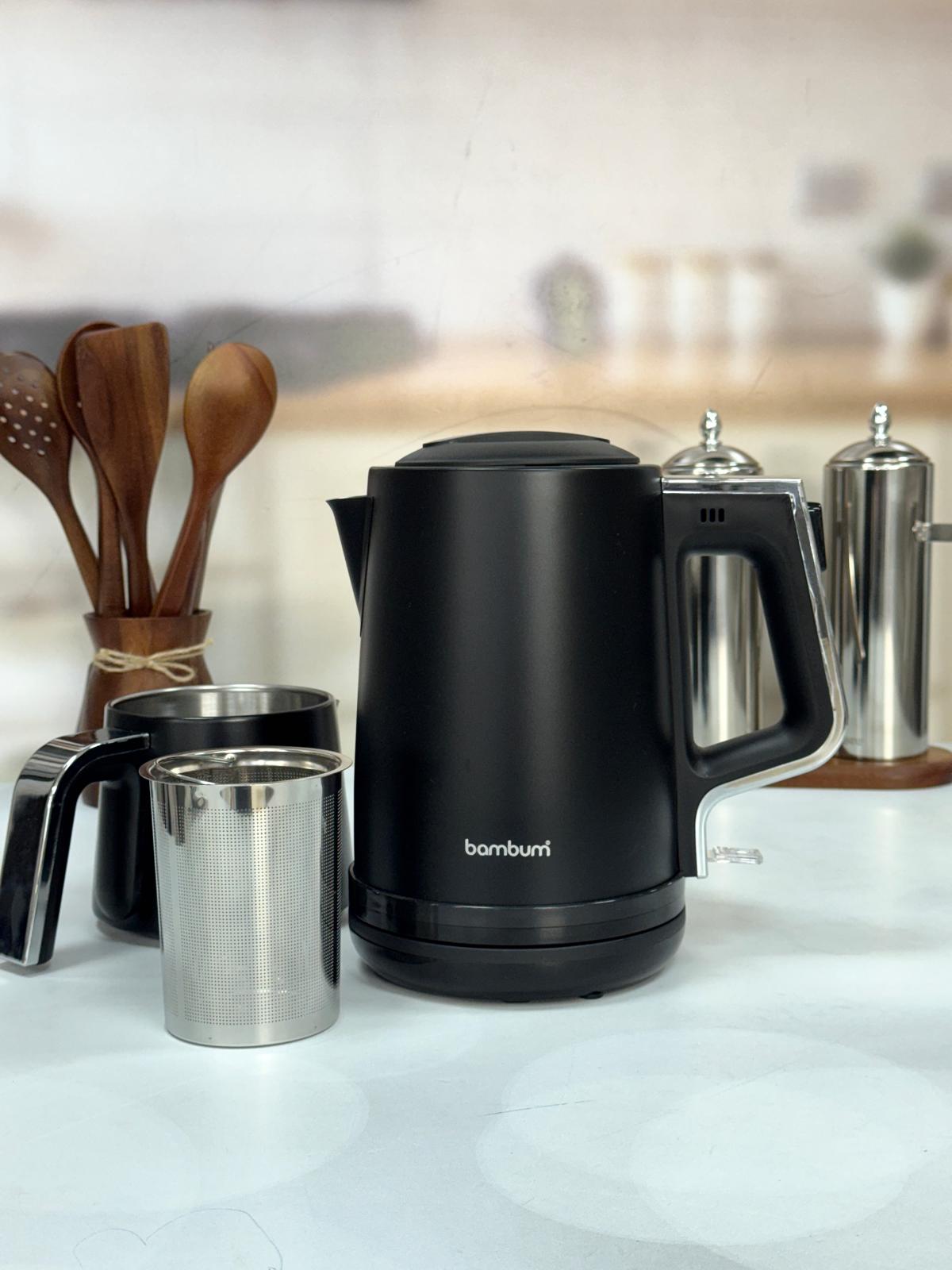 Force Elektrikli Çelik Çaycı Siyah