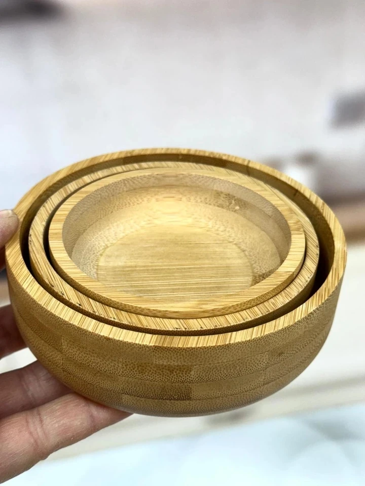 AROW Bambu 3 Lü Kase Seti 13/11/10 cm