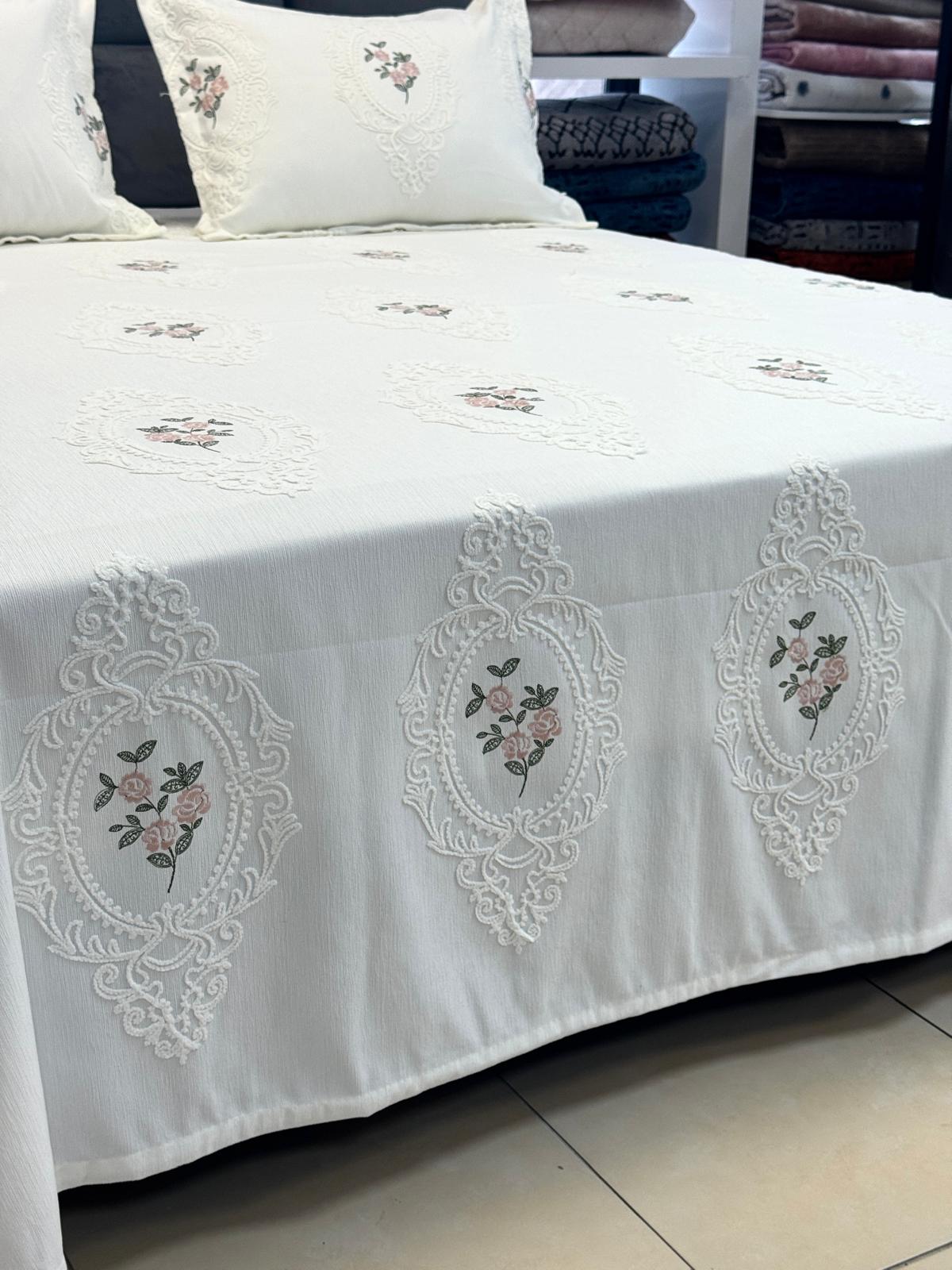 Ottoman Nakışlı Pike Takımı 260/260 cm