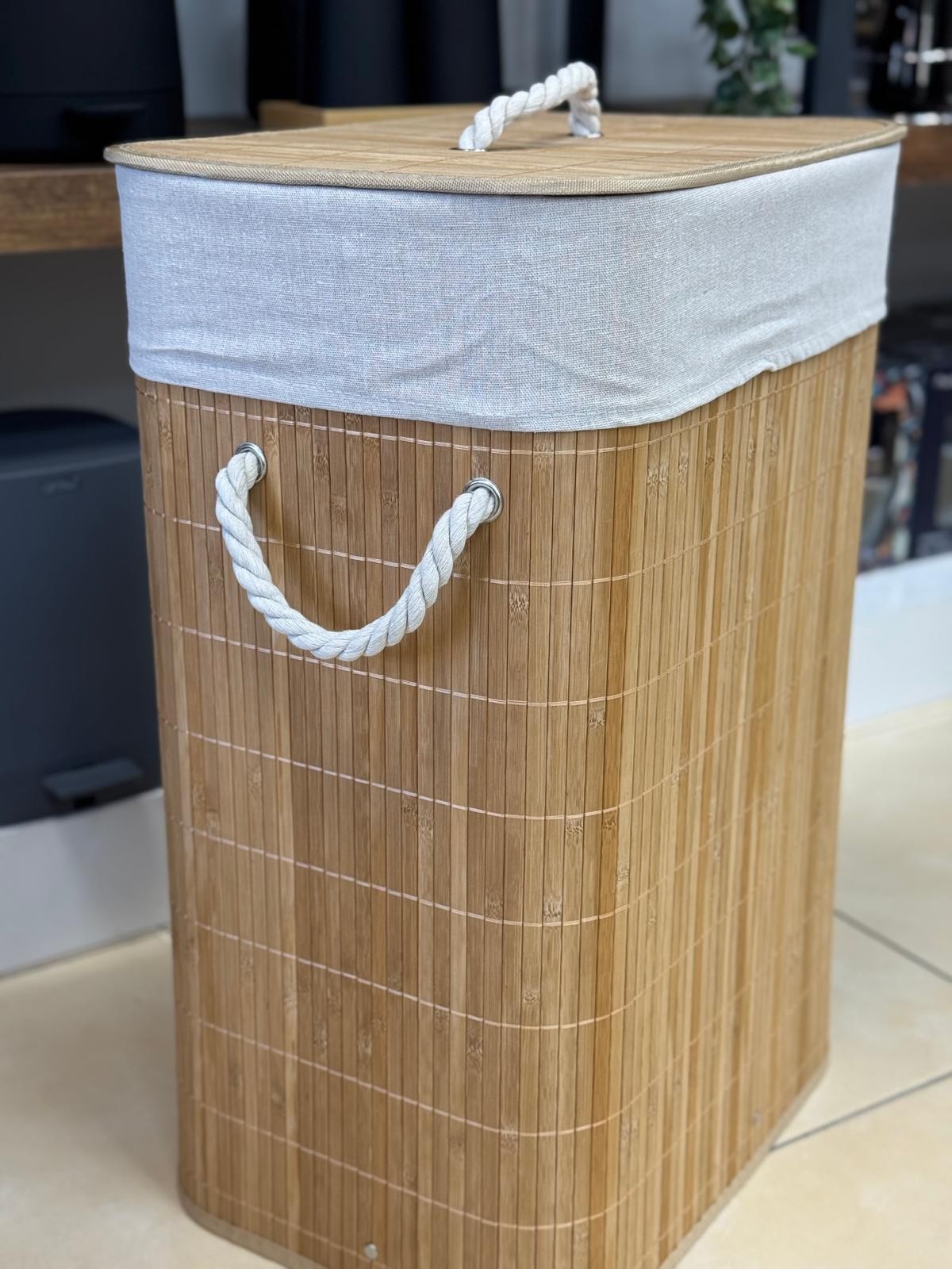 KOSAVA Bambu Dikdörtgen  Kirli Sepeti 72 Litre