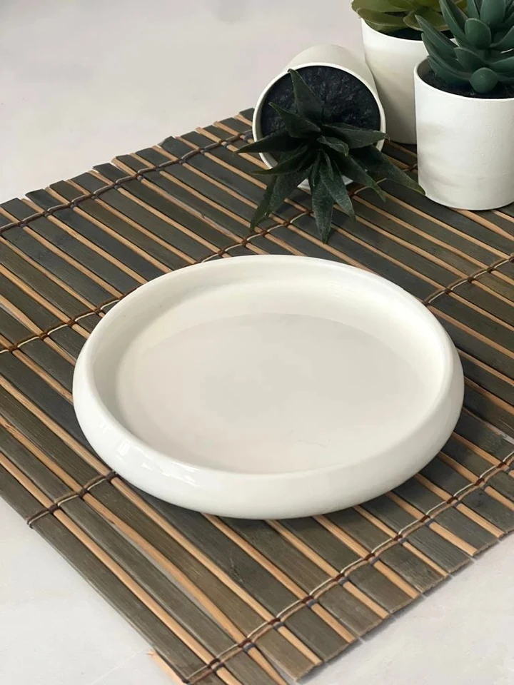 ACAR Bıanco Perla Porselen Yuvarlak Tabak 14,2x2,3 Cm