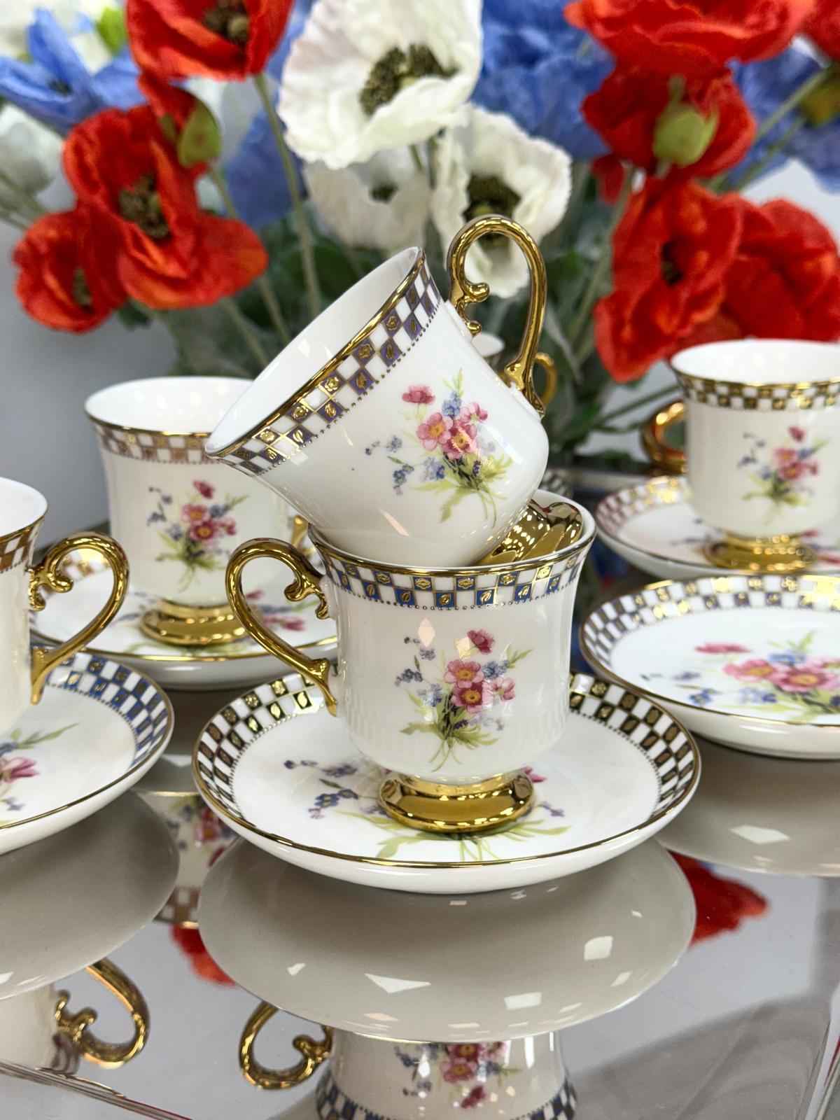 6 Kişilik Porselen Fincan Takımı 100 cc