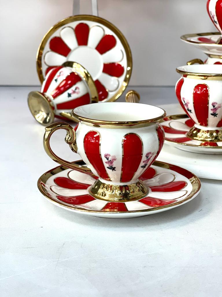 ACAR Scarlet 6 Lı Kahve Fincan Takımı