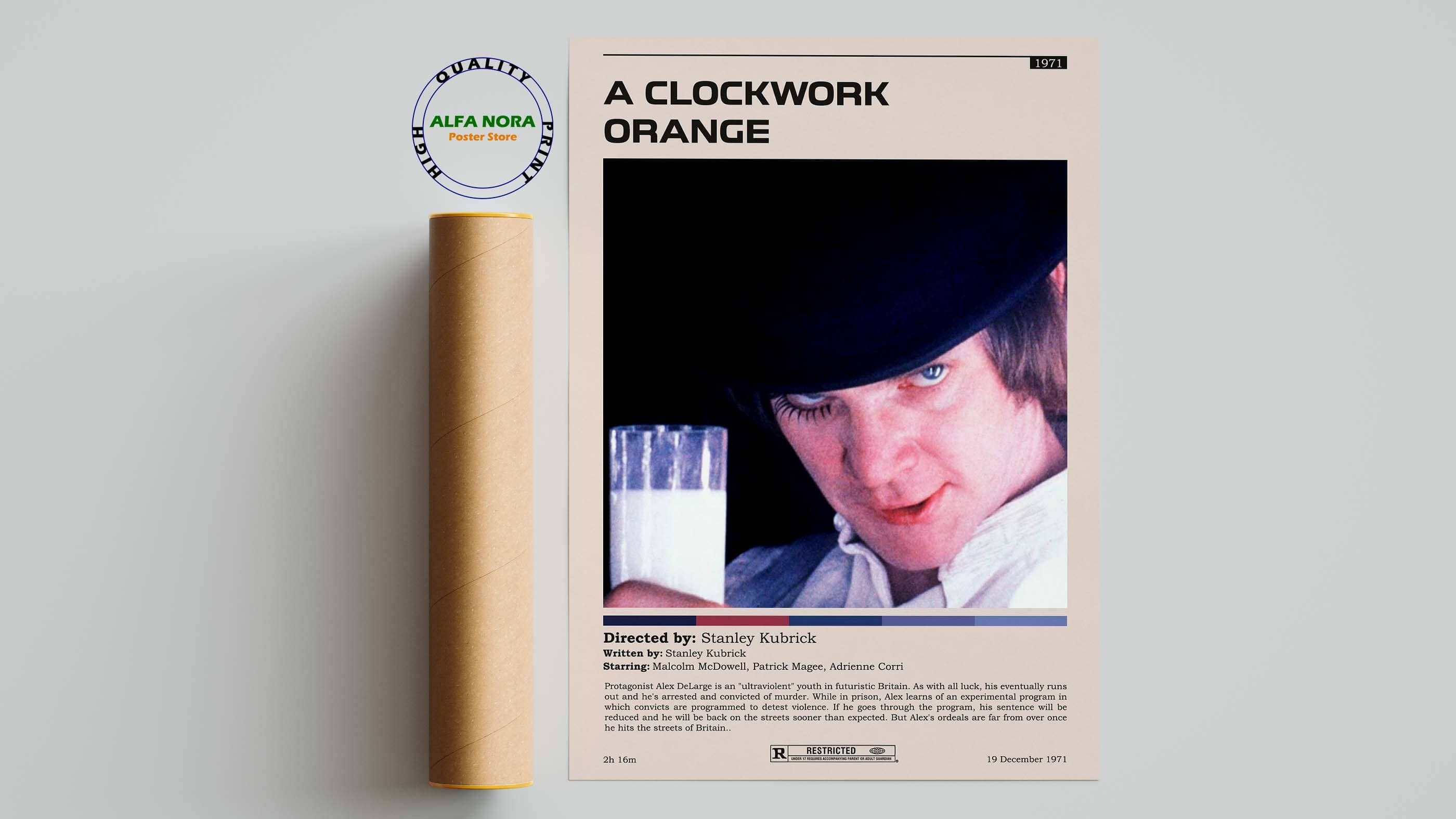 A Clockwork Orange Print/A Clockwork Orange Wall Art/A Clockwork Orange Poster