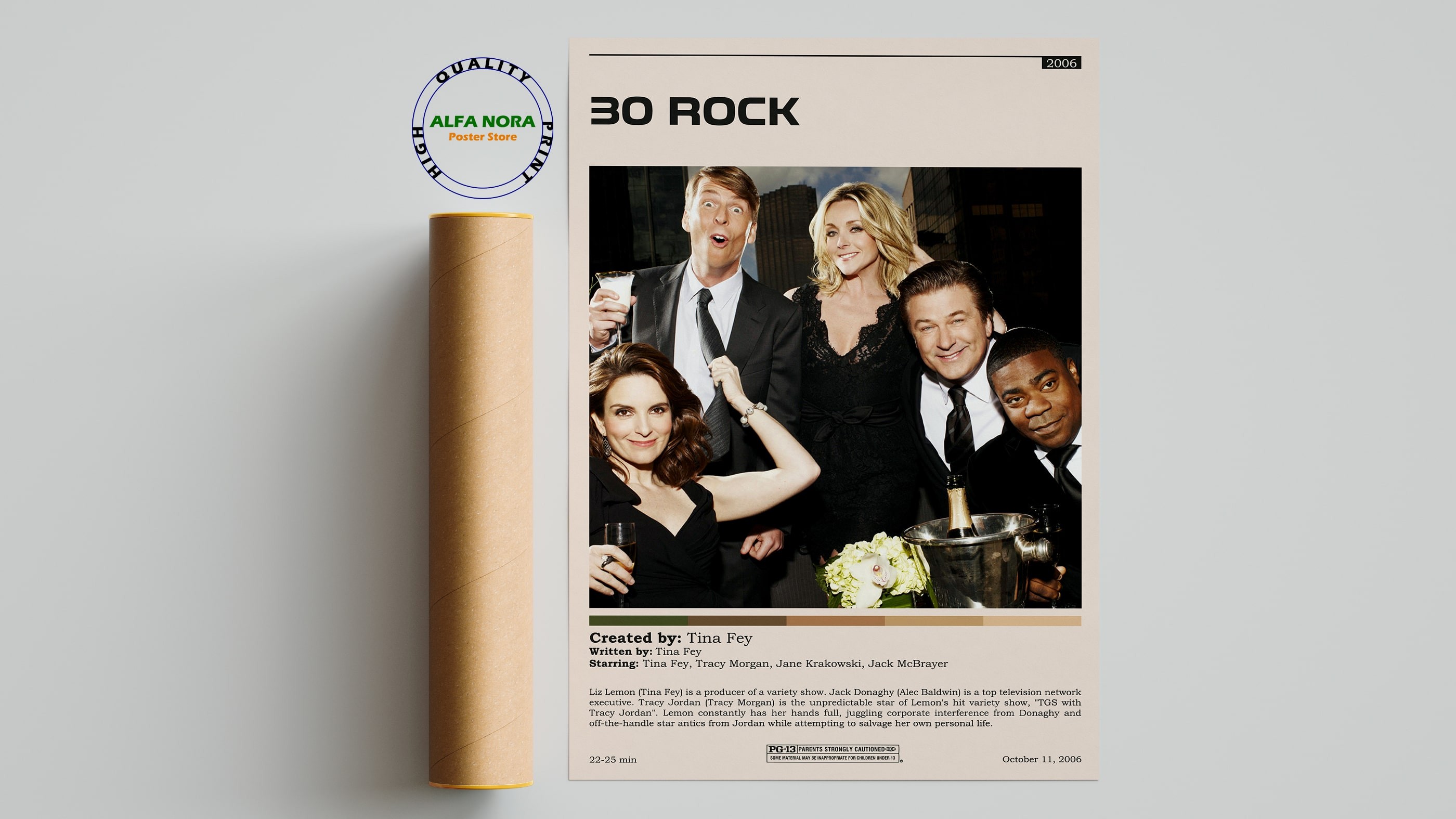 30 Rock Print/30 Rock Wall Art/30 Rock Poster