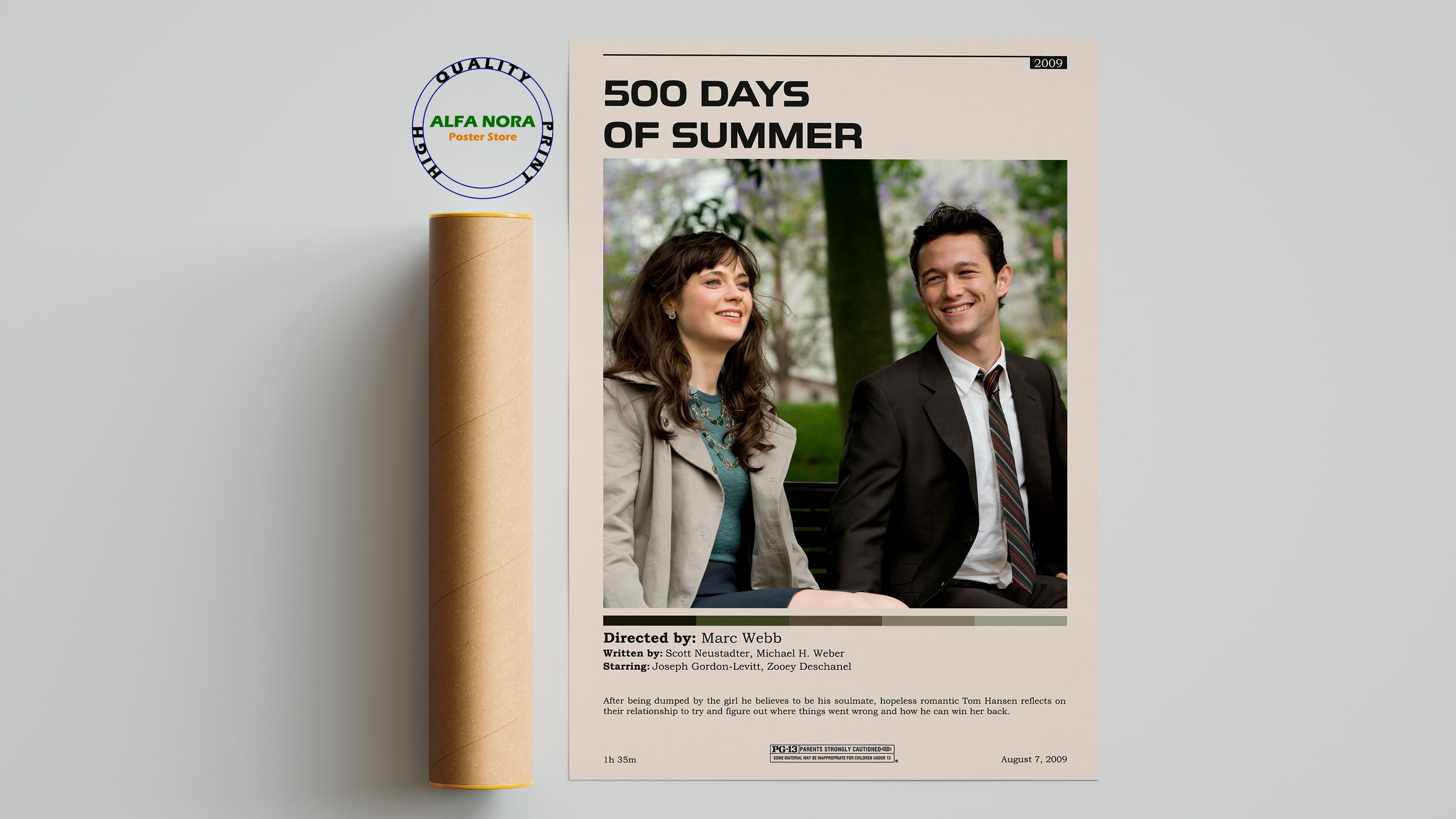 500 Days Of Summer Print/500 Days Of Summer Wall Art/500 Days Of Summer Poster