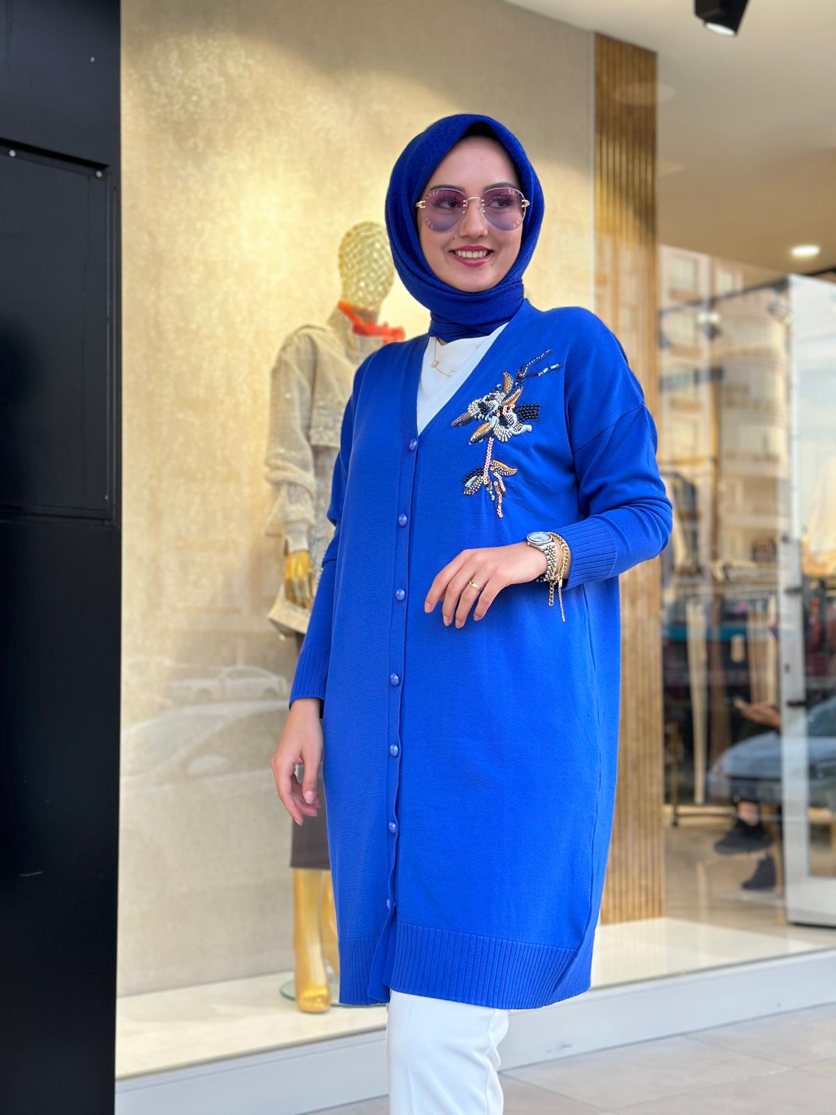 Çiçek Nakışlı Hırka-Tac 140327