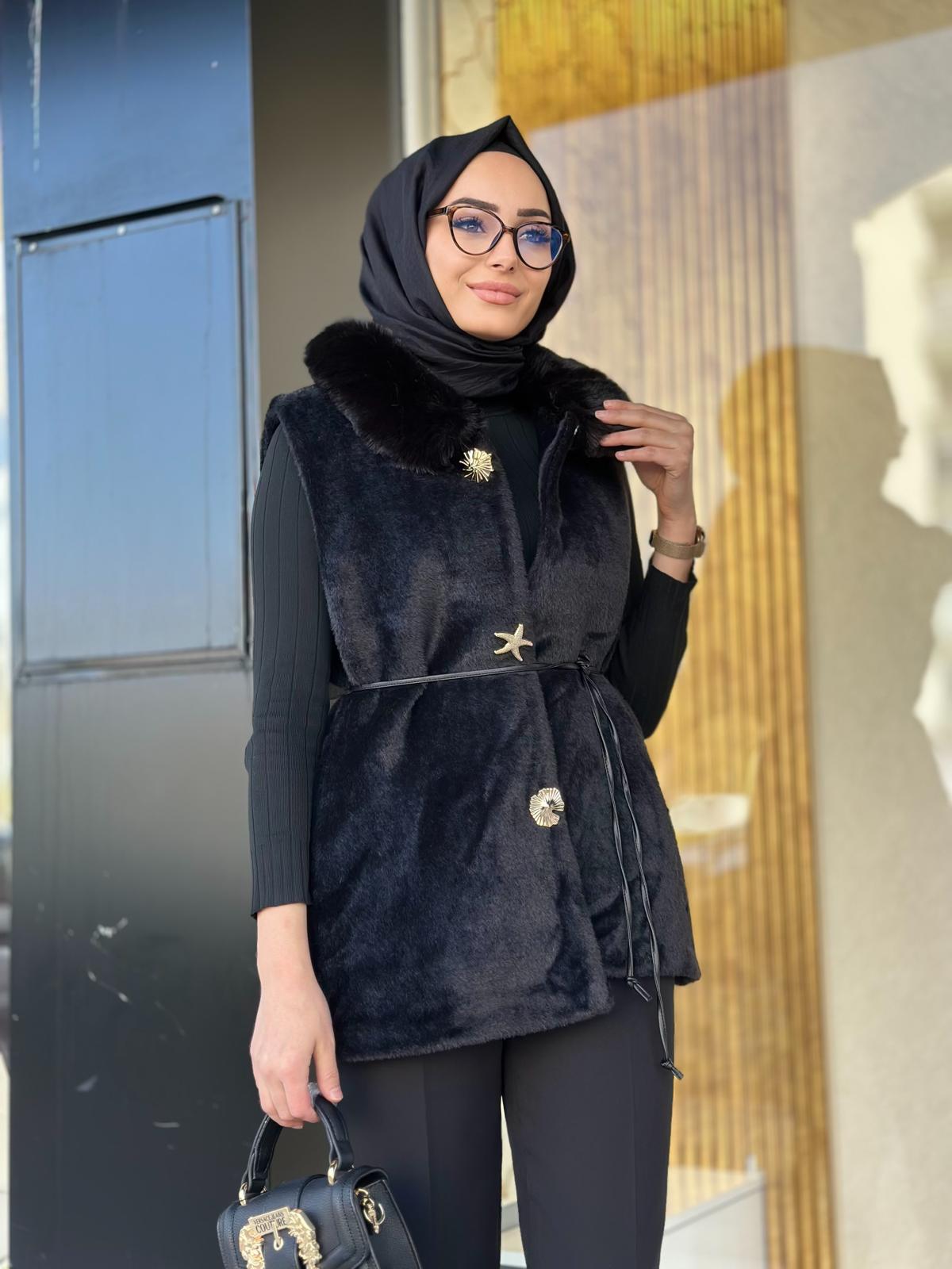 Angora Yelek-Tac 9035 - SİYAH