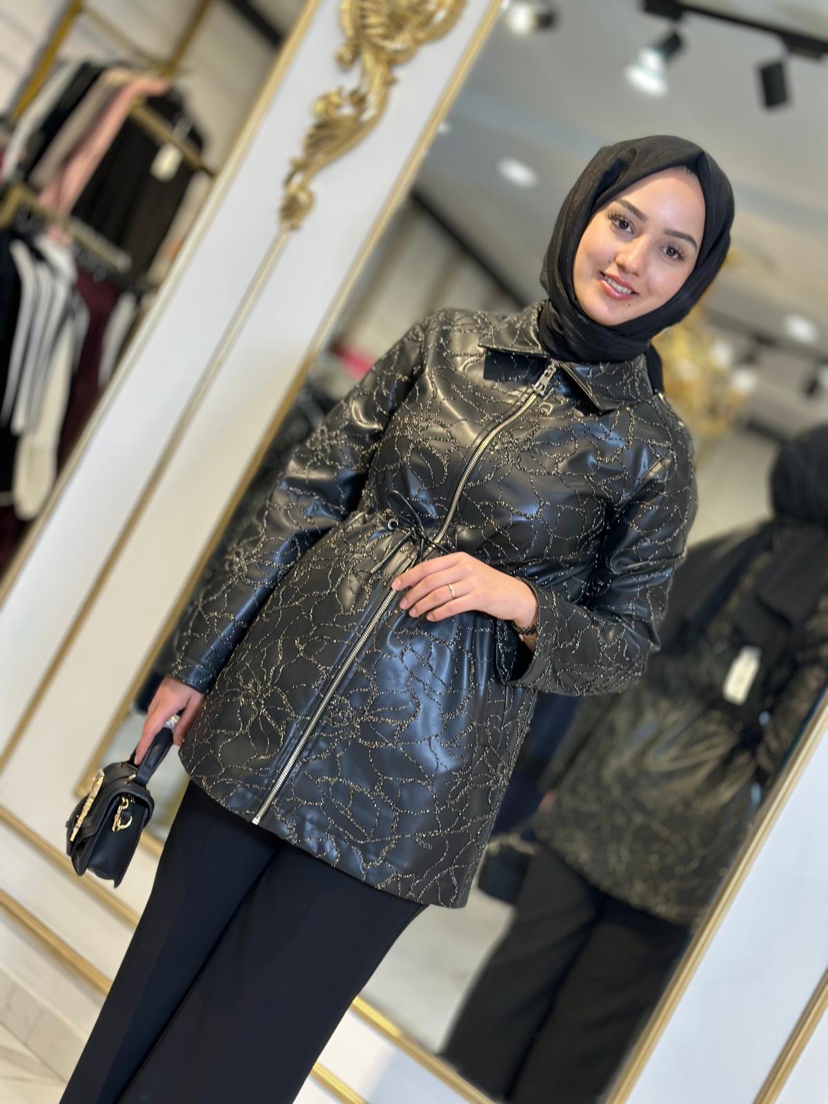 Pivoine Desenli Ceket-Tac 32699