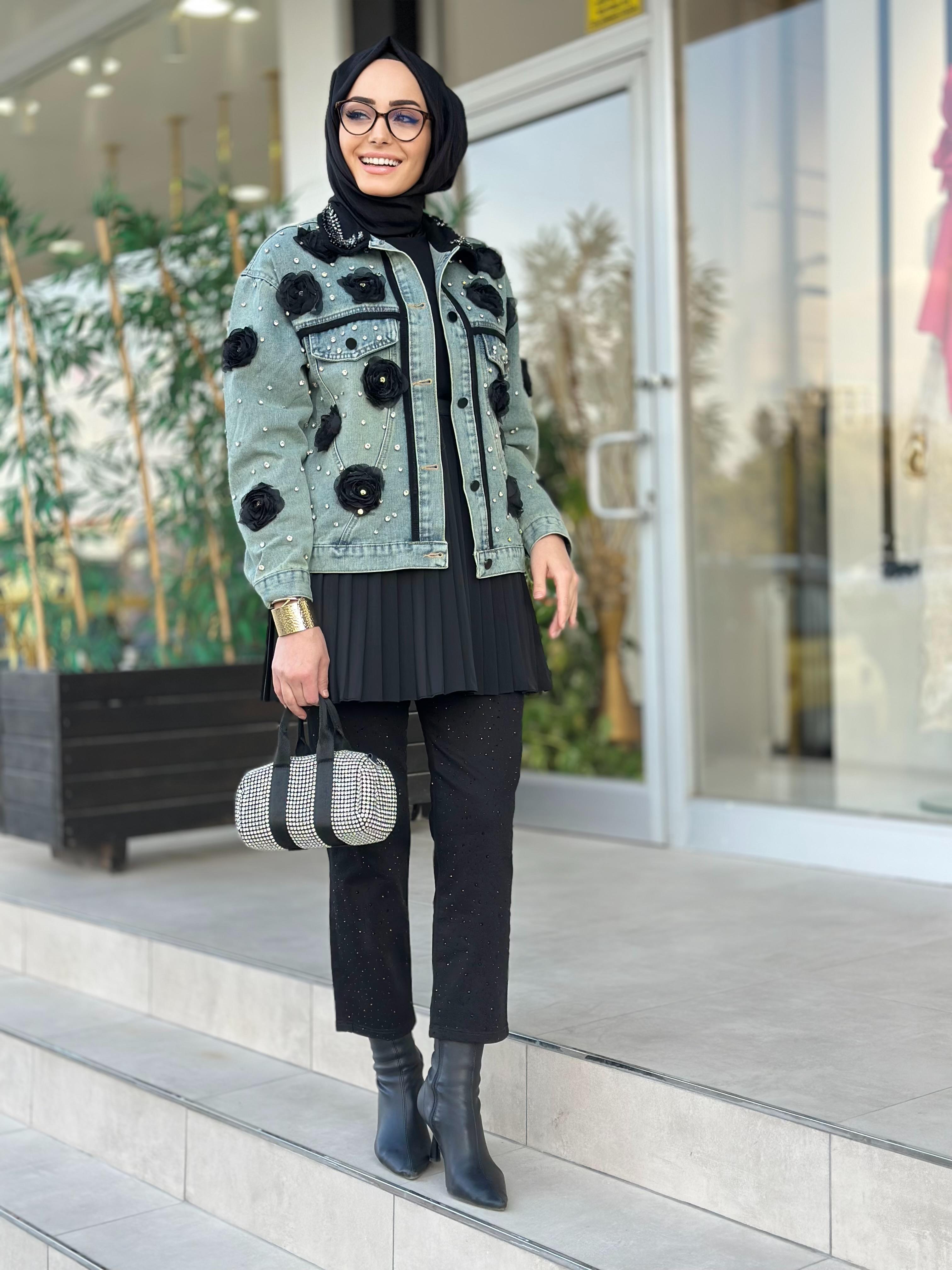 Güllü Kot Ceket-Tac 95136