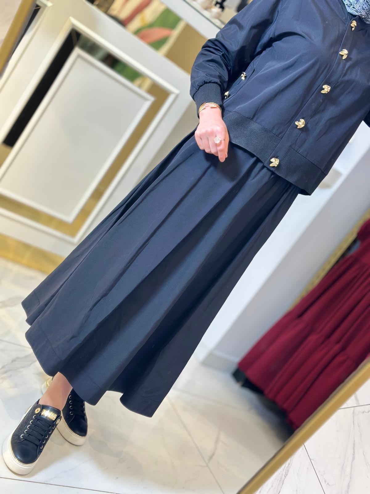 Düğmeli Ribanalı Takım-Tac 1428