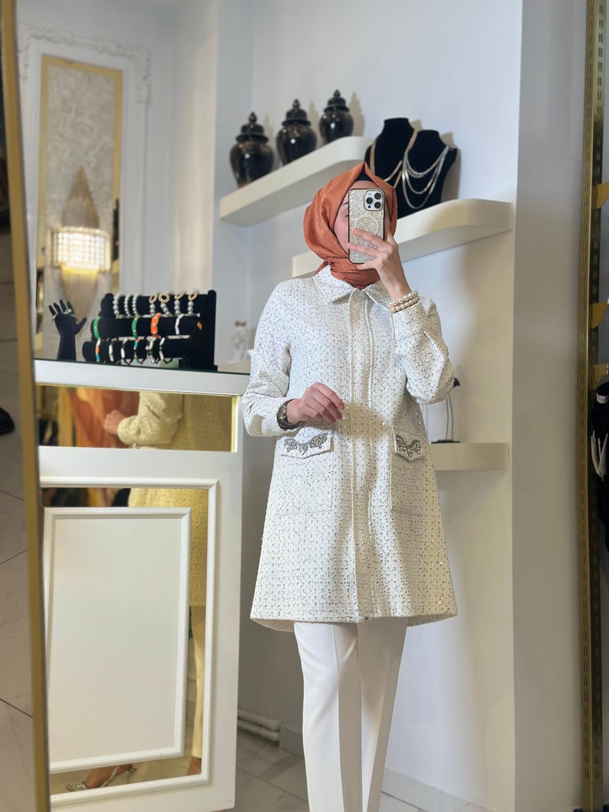 Cebi Taşlı Kot Ceket-Tac 5155