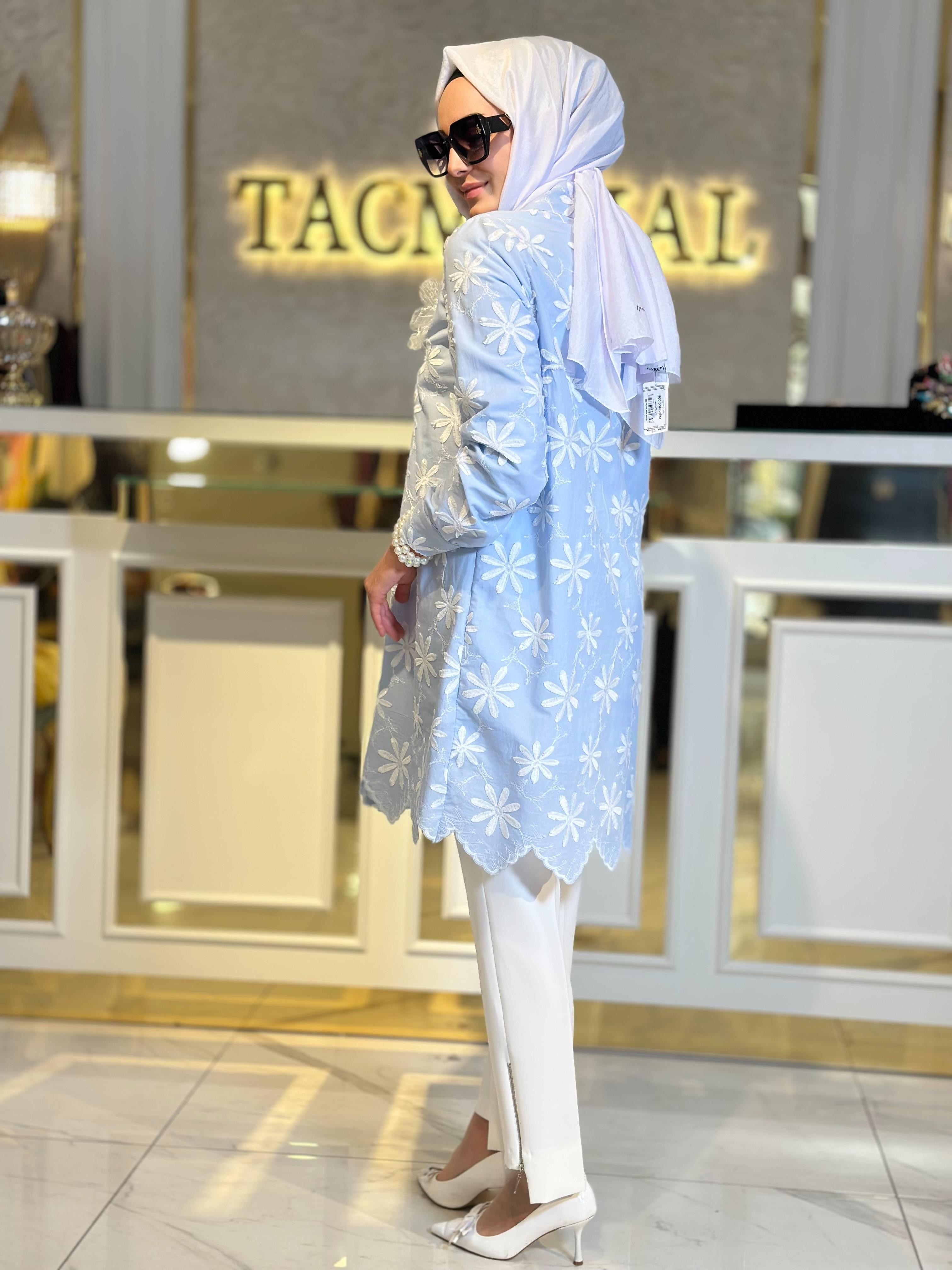 Papatya Desenli Ceket-Tac 3218