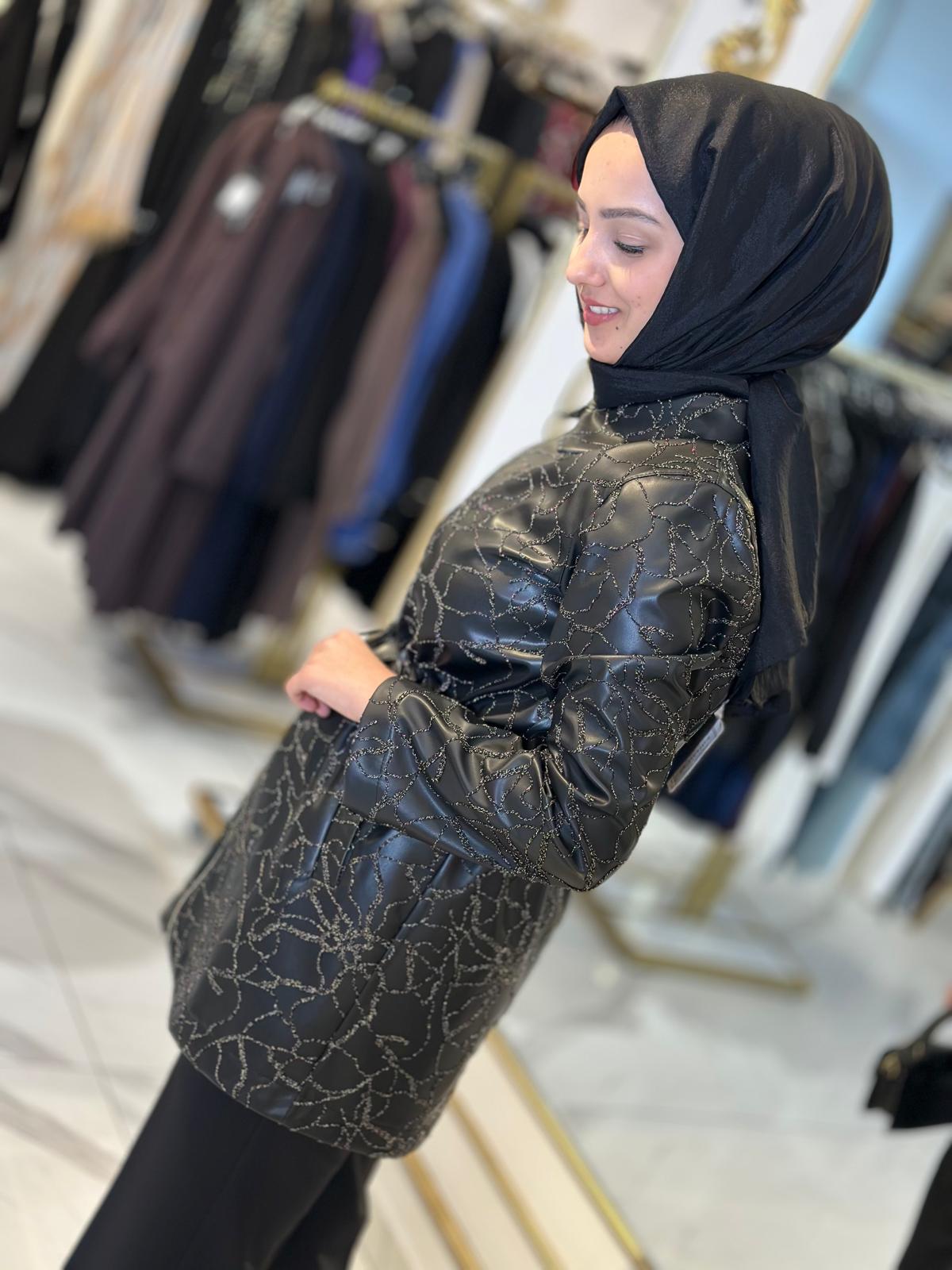 Pivoine Desenli Ceket-Tac 32699