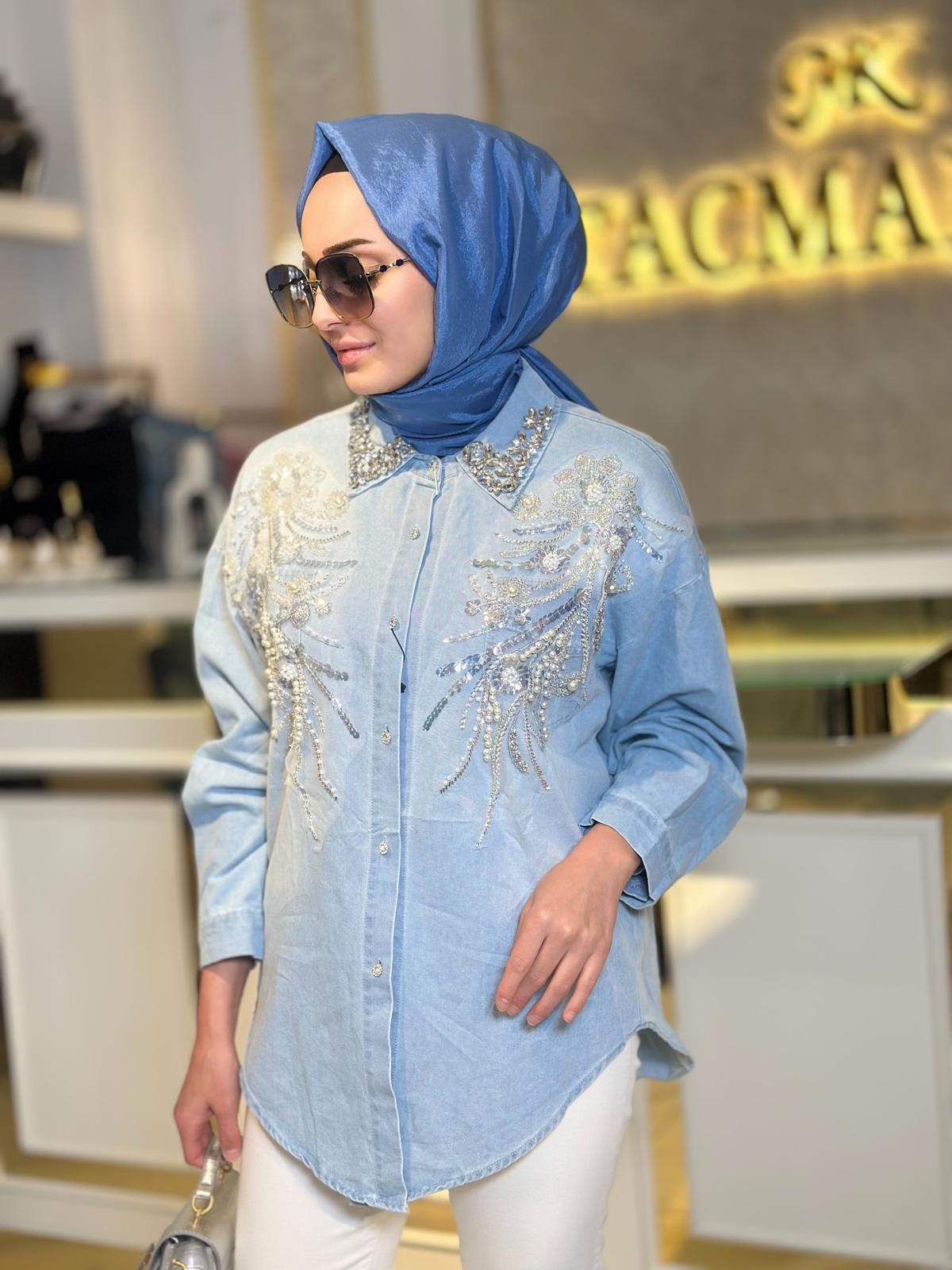 İthal Kot Gömlek-Tac 50038