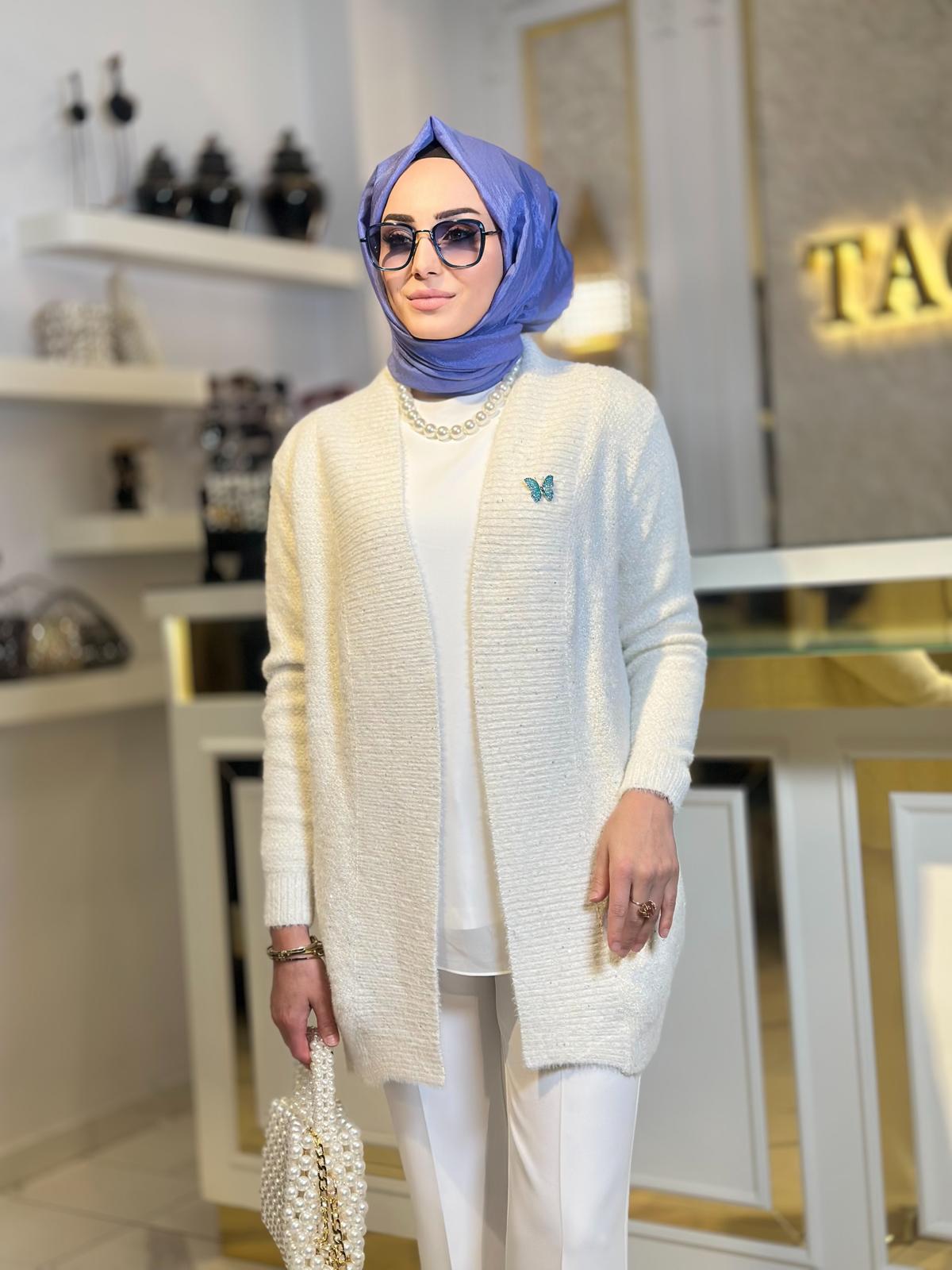 Sim Det. Hırka-Tac 21686 - Ekru