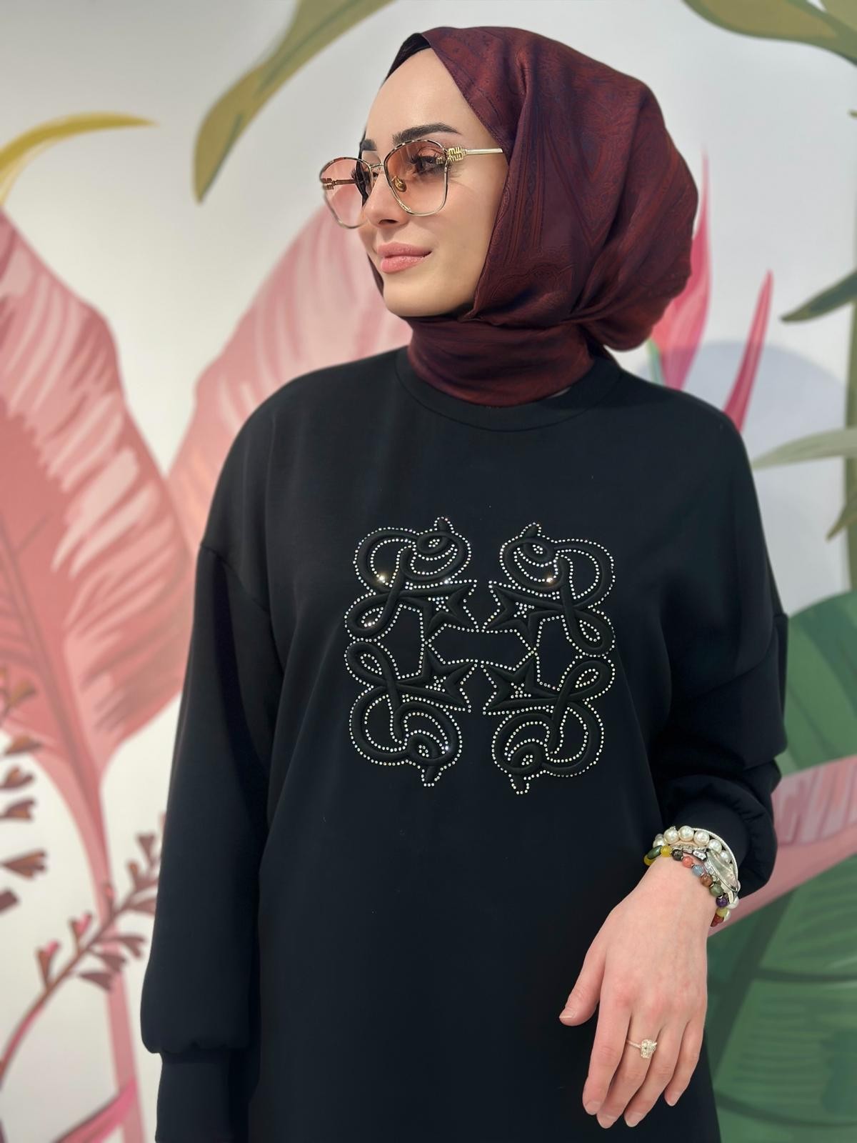 Ön İşlemeli Tunik-Tac 10612
