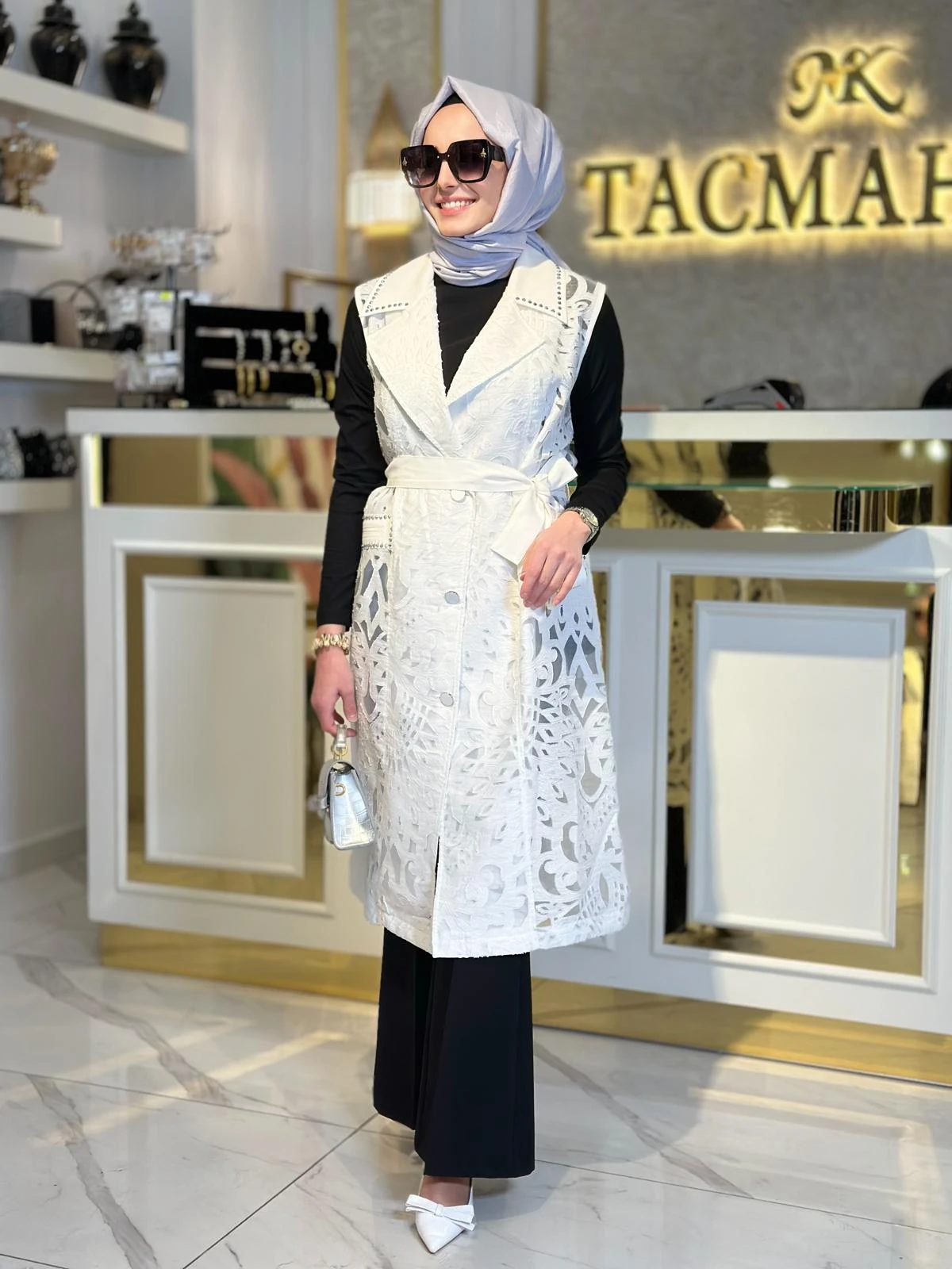 Jakar Yelek-Tac 8554 - Beyaz