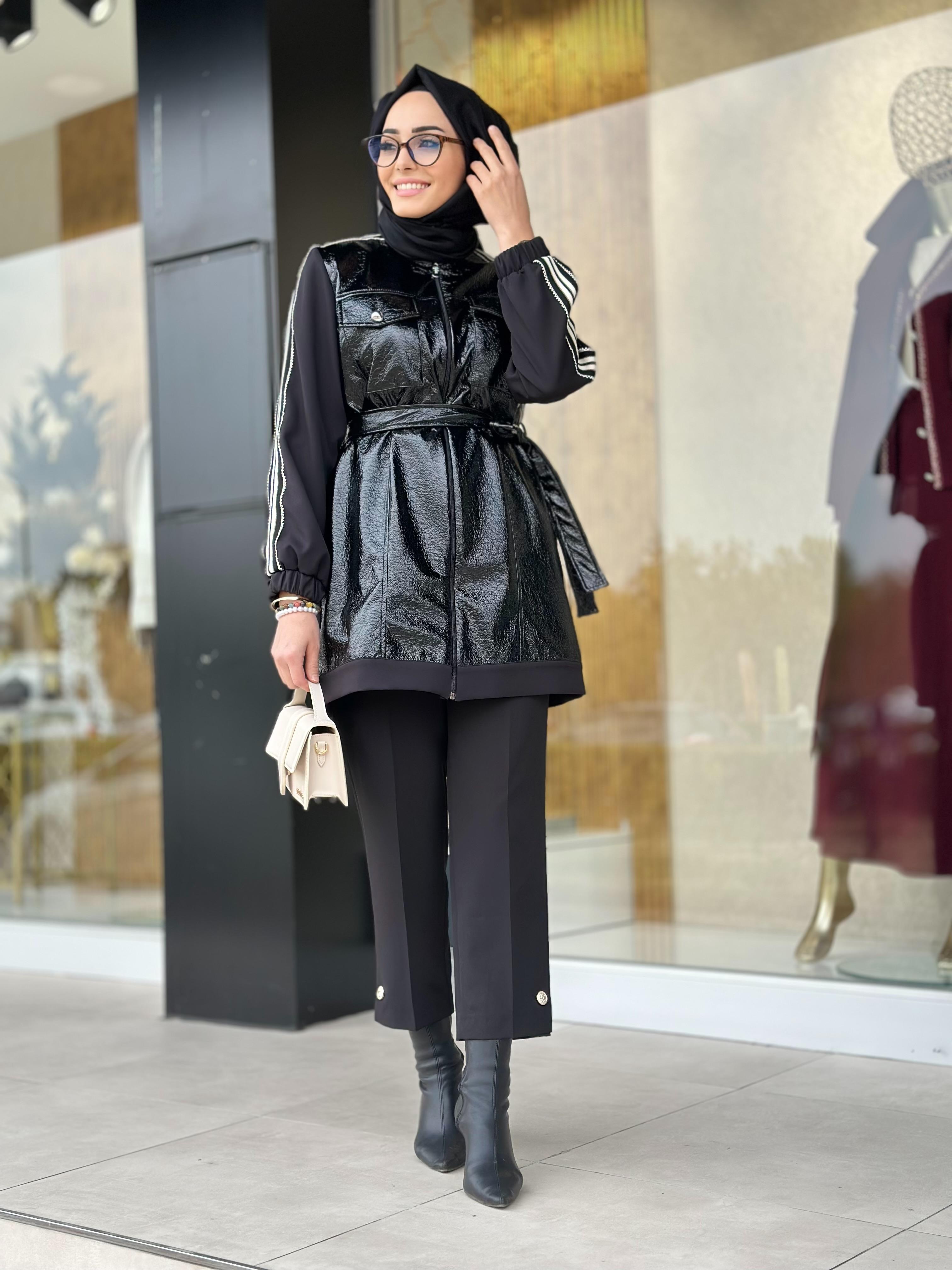 Deri Det. Çizgili Kap-Tac 4232