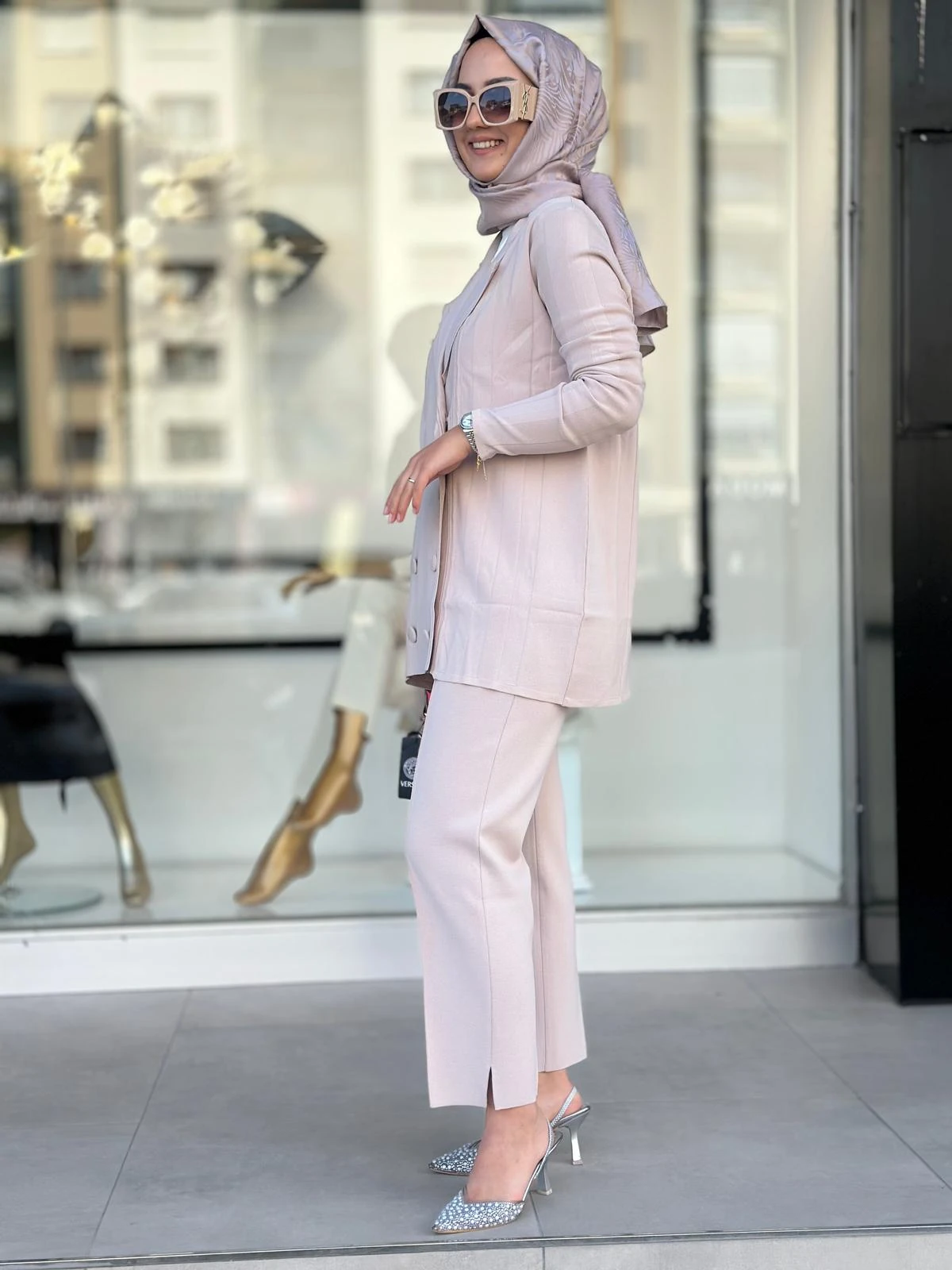 Kruvaze Düğmeli Pant. Takım-Tac21694