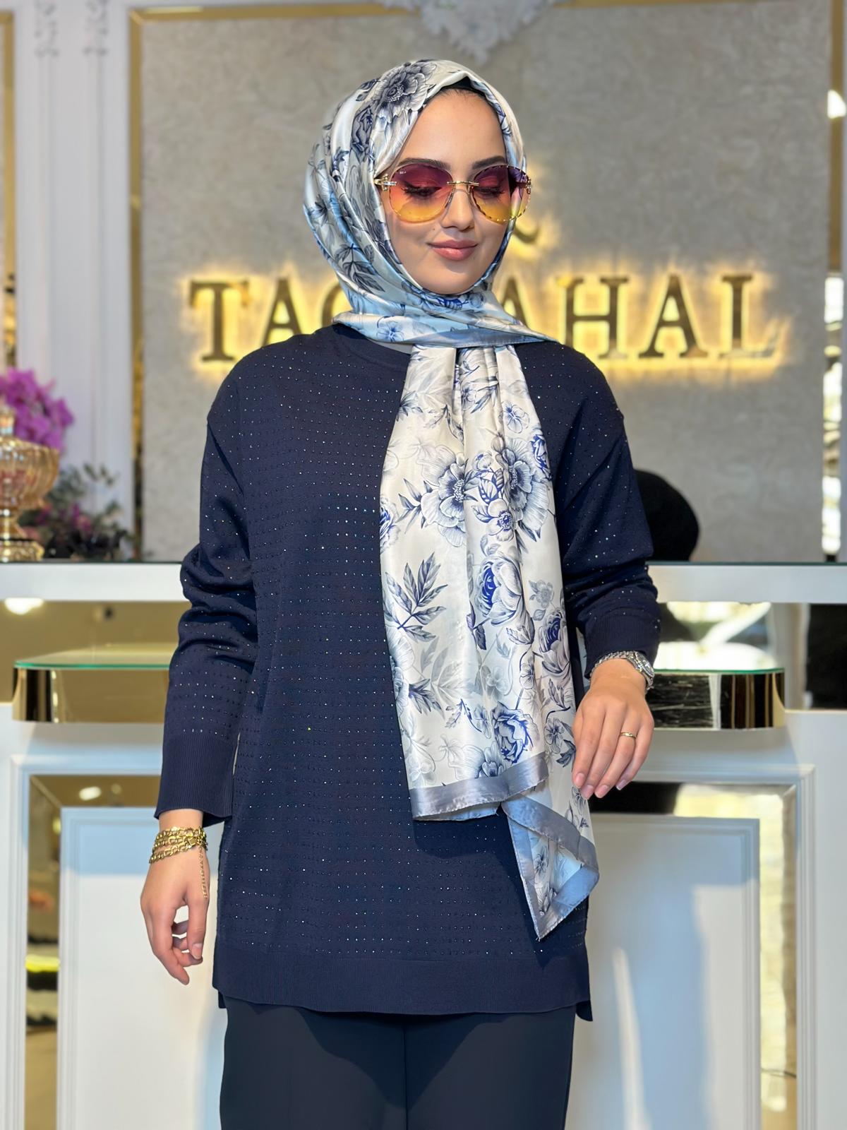 Taş Baskılı Rayon Tunik-Tac 21717