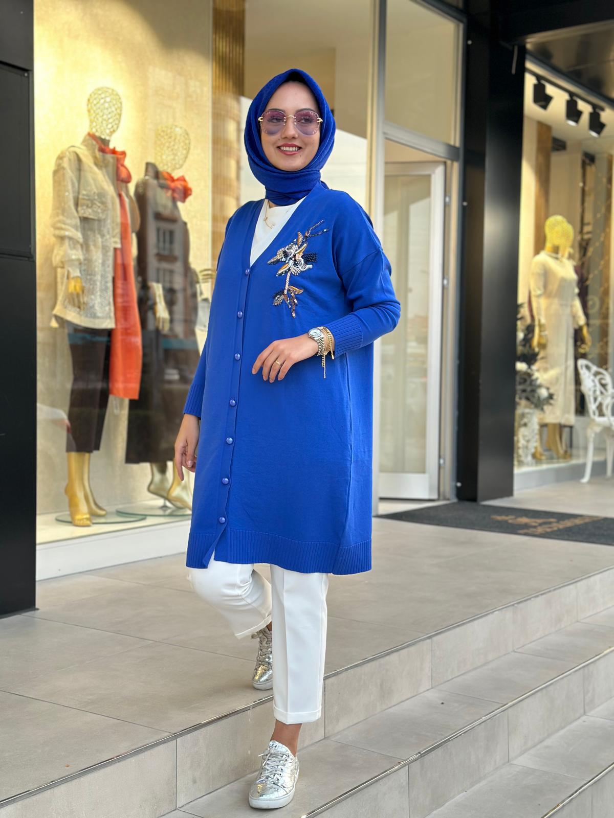 Çiçek Nakışlı Hırka-Tac 140327