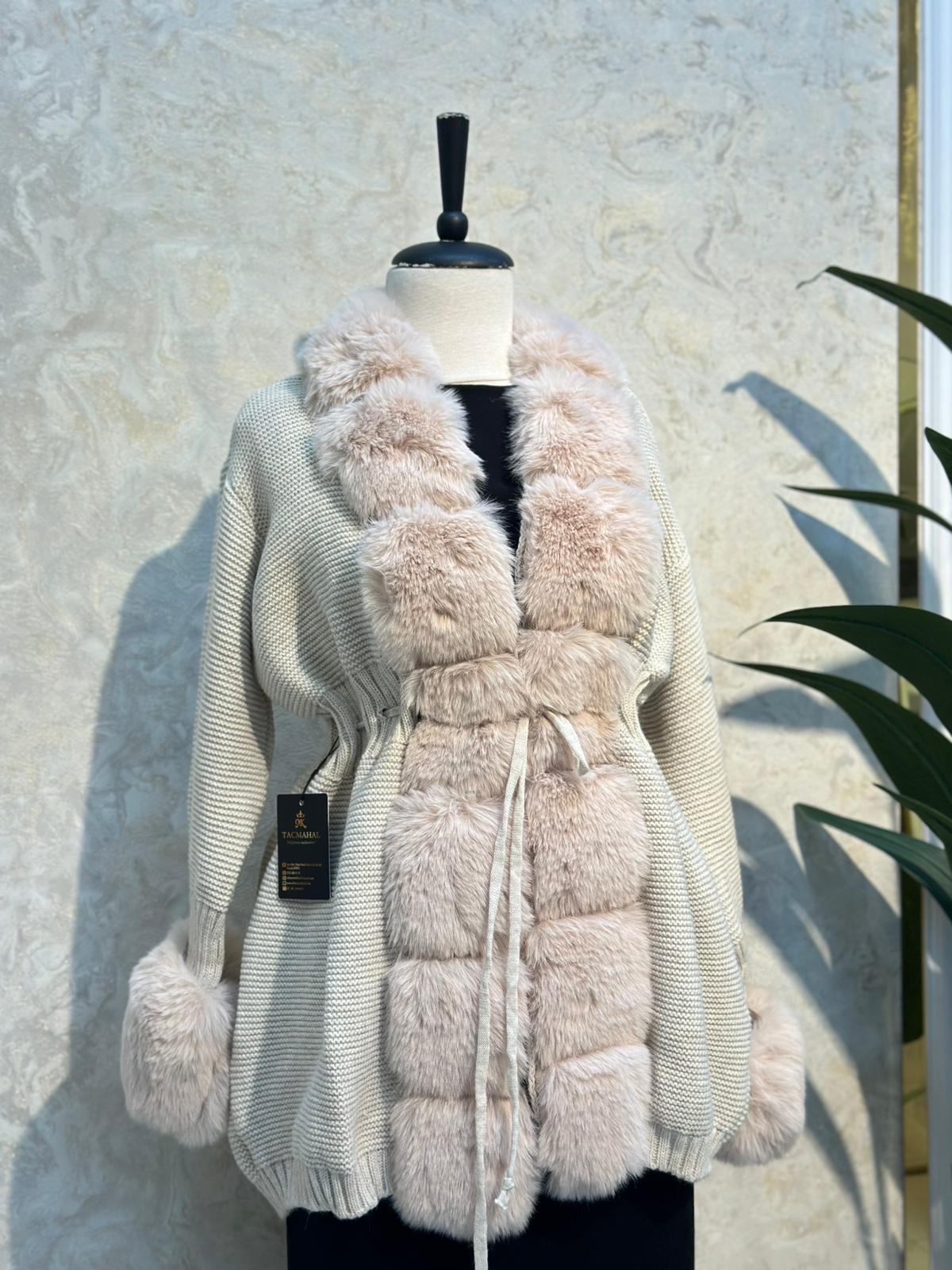 Kürk Det.Hırka-Tac 53674 - Bej