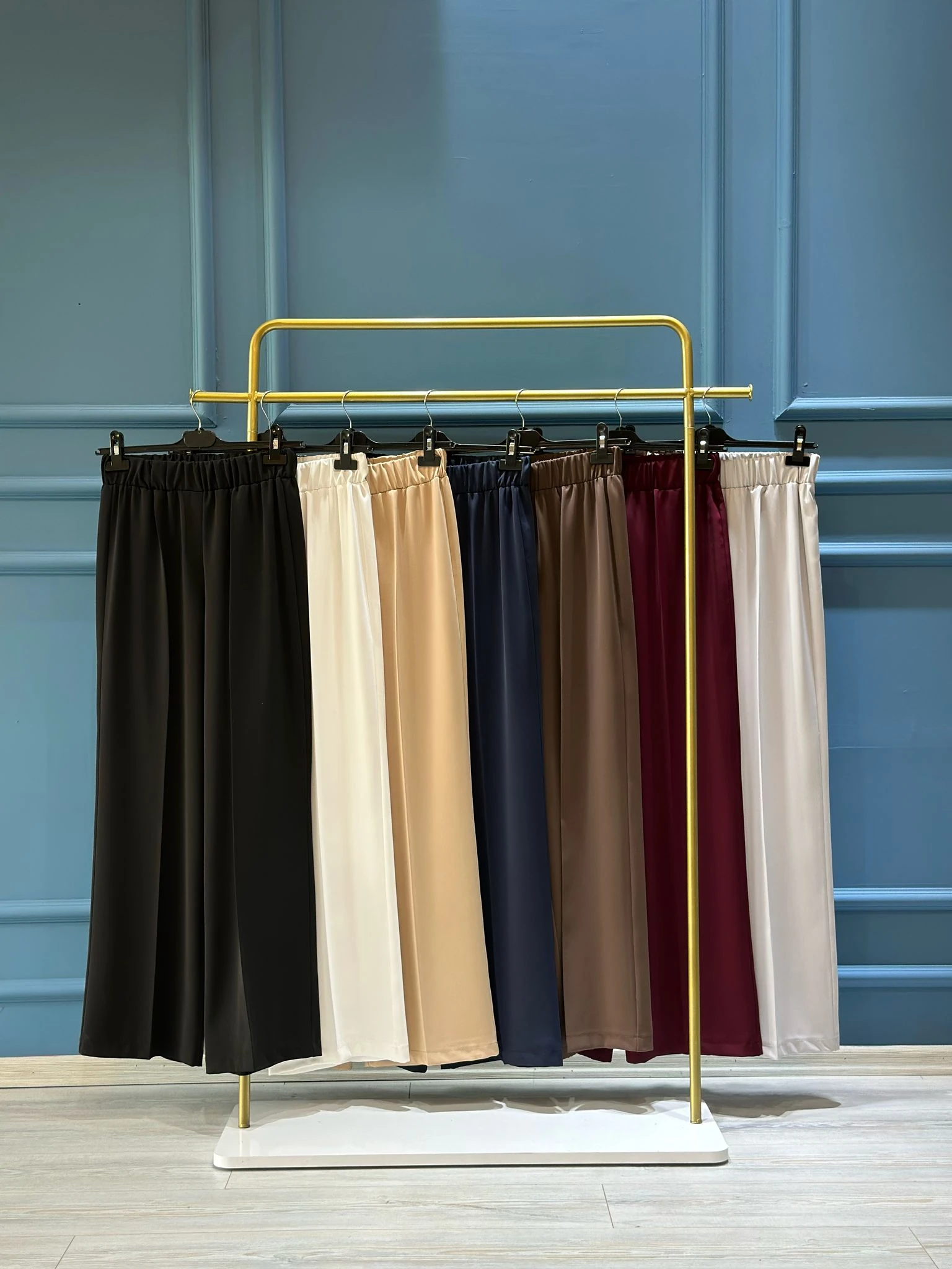 Beli Lastikli Geniş Paça Pant.-Tac 5580