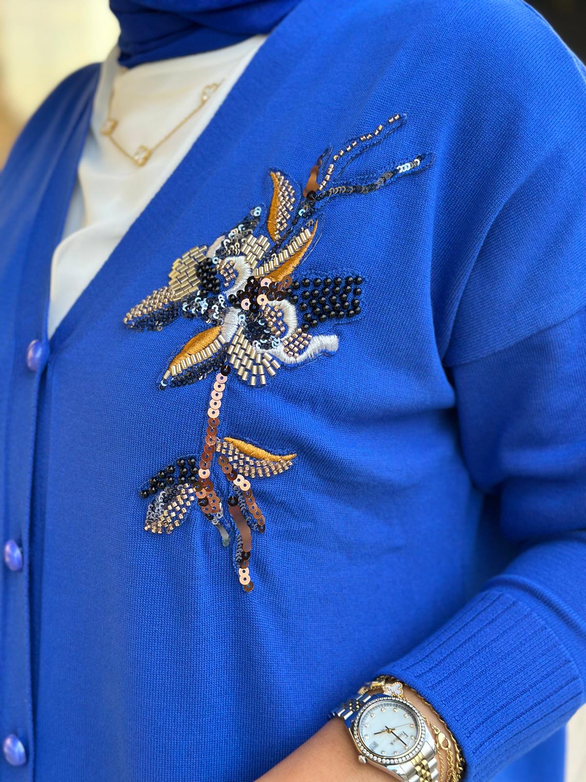 Çiçek Nakışlı Hırka-Tac 140327