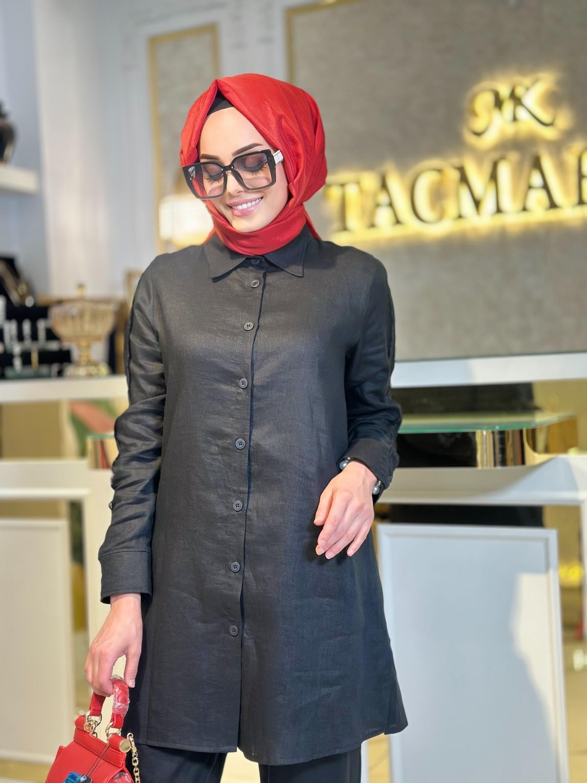 Keten Pant.Güpür Takım-Tac 3086