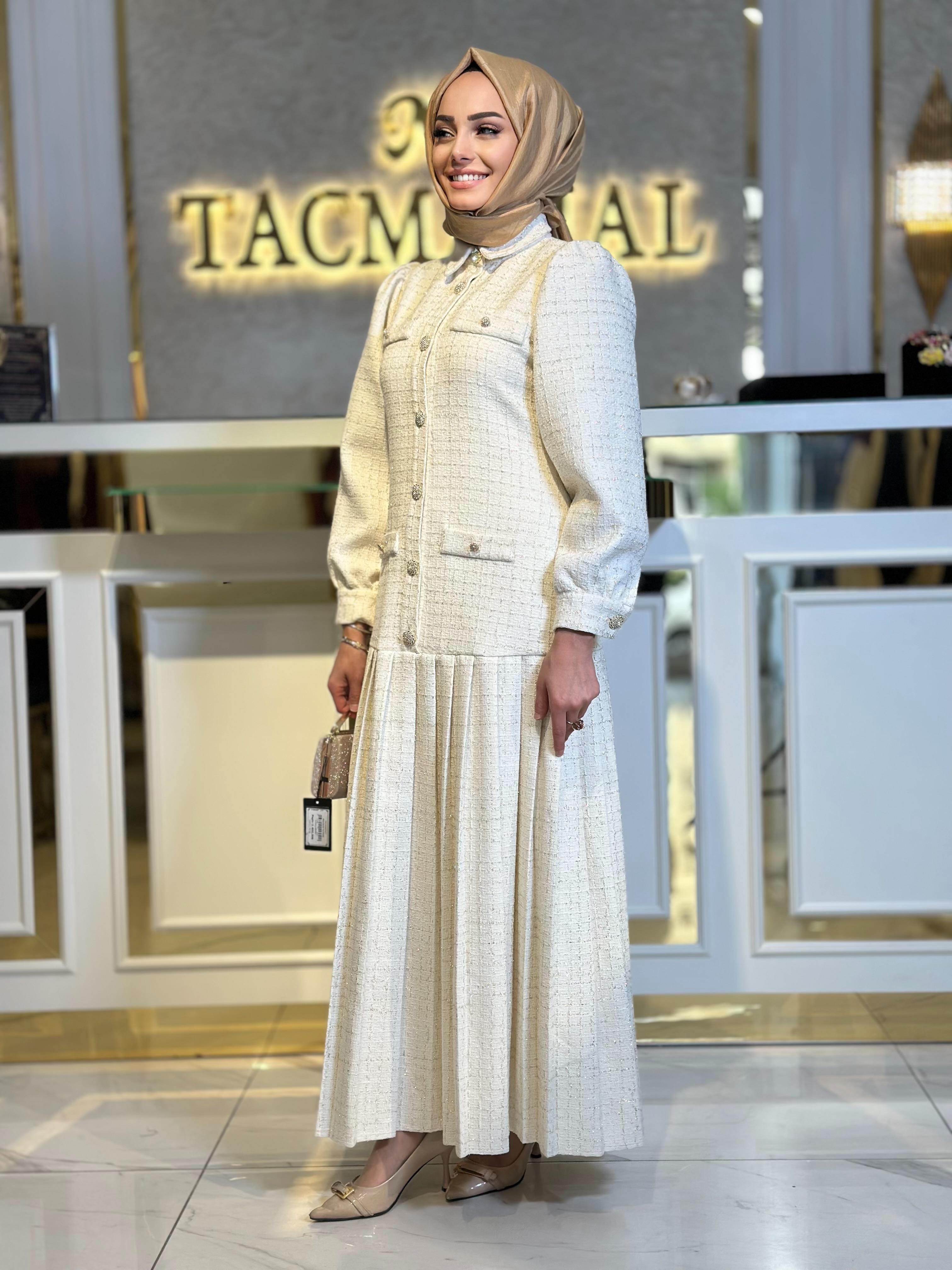 Piliseli Tüvit Elbise-Tac 55062