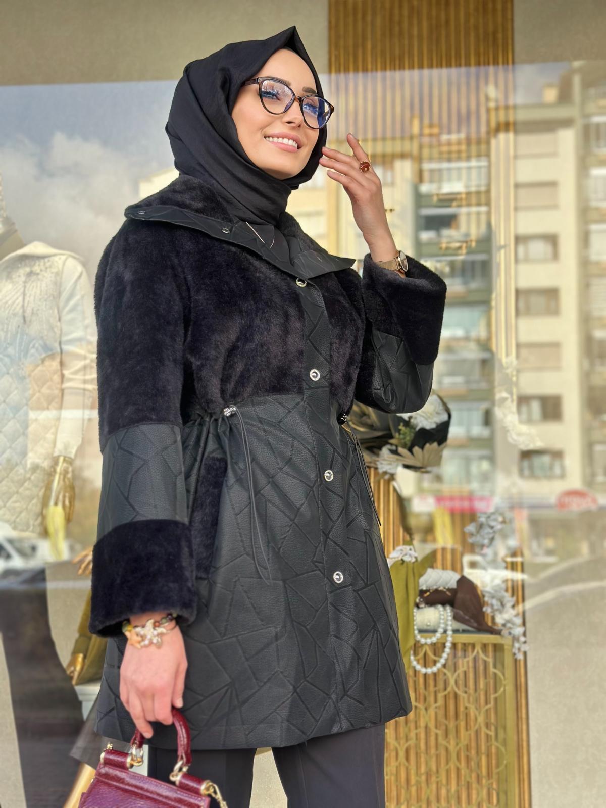 Çıtçıtlı Angora Kaban-Tac 7942 - SİYAH