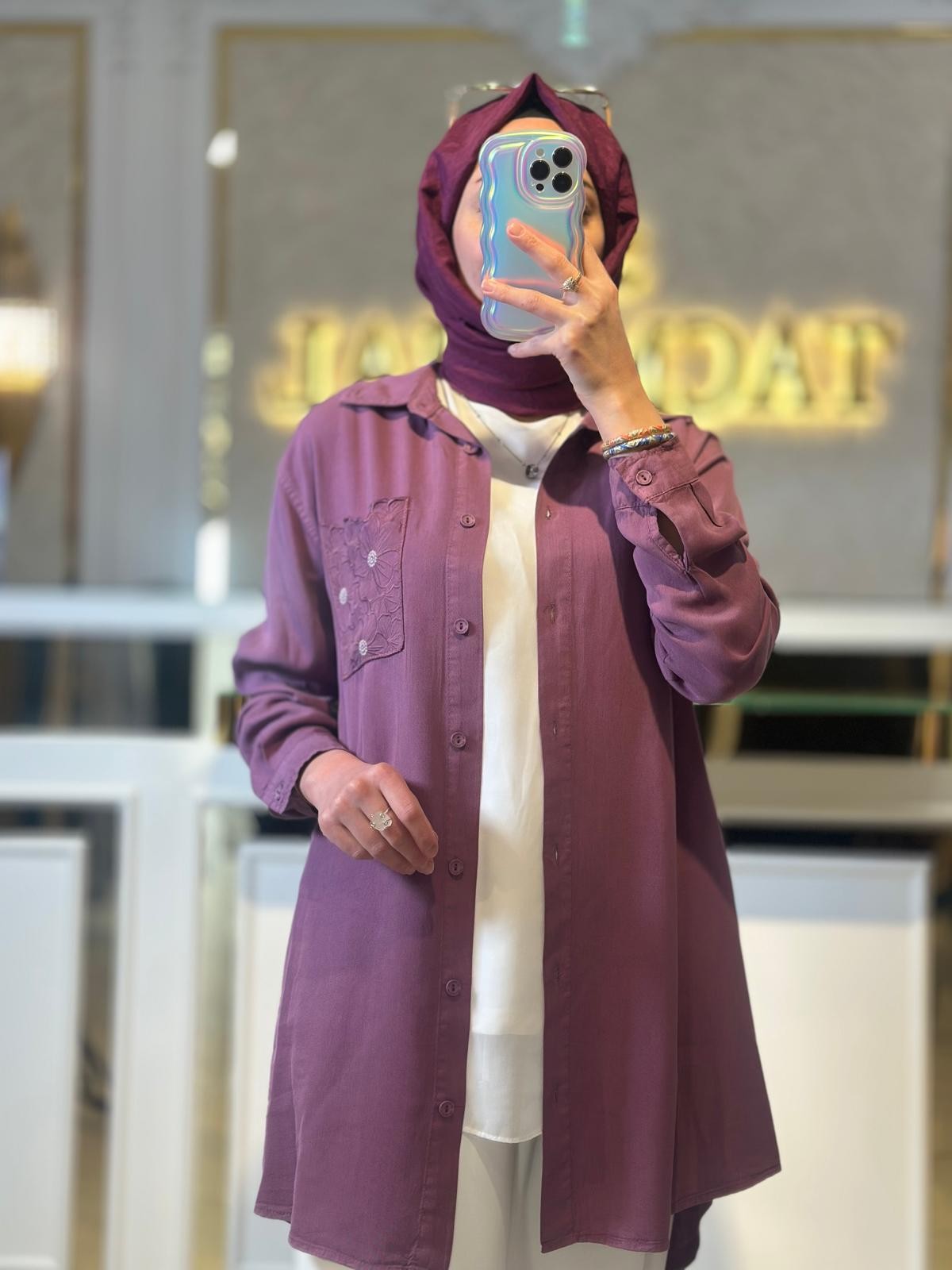Cebi Çiçekli Tunik-Tac 7261