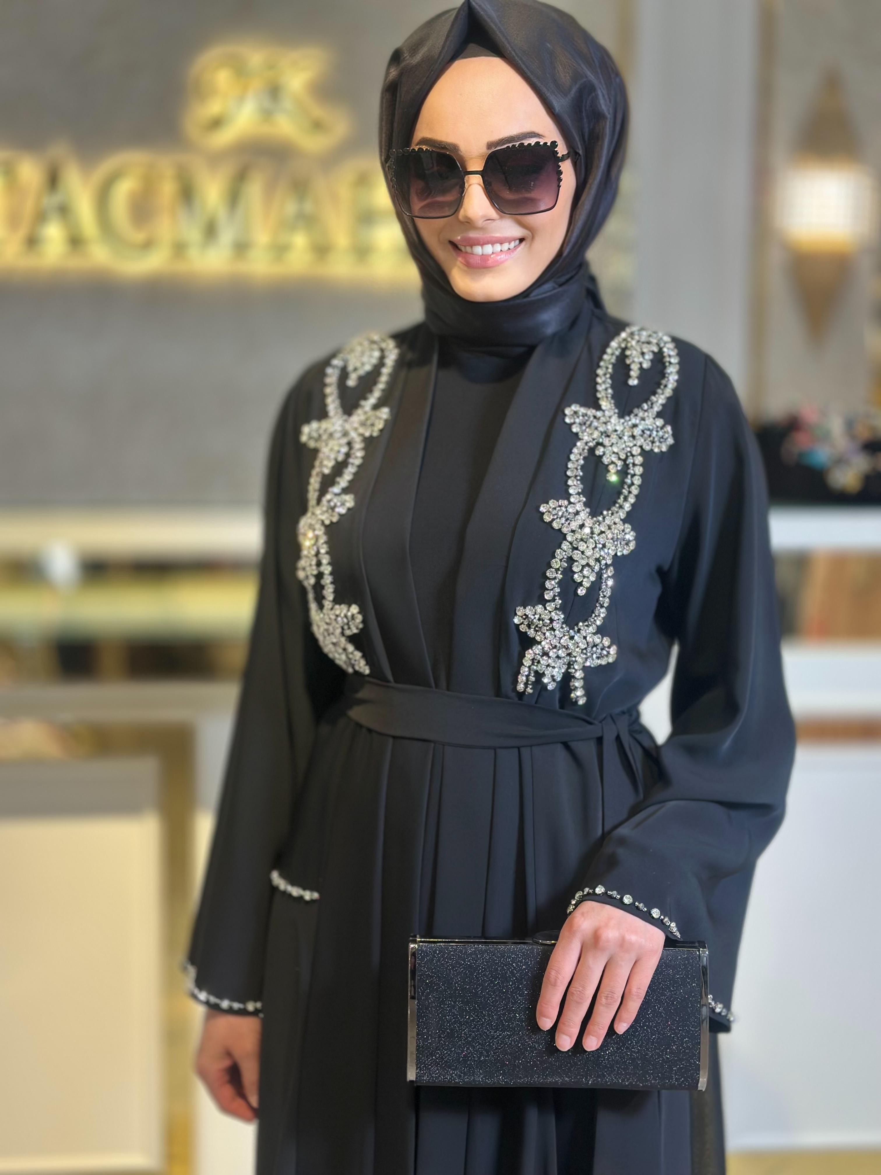 Omuz Boncuk İşleme Det. Abaya-Tac 6232