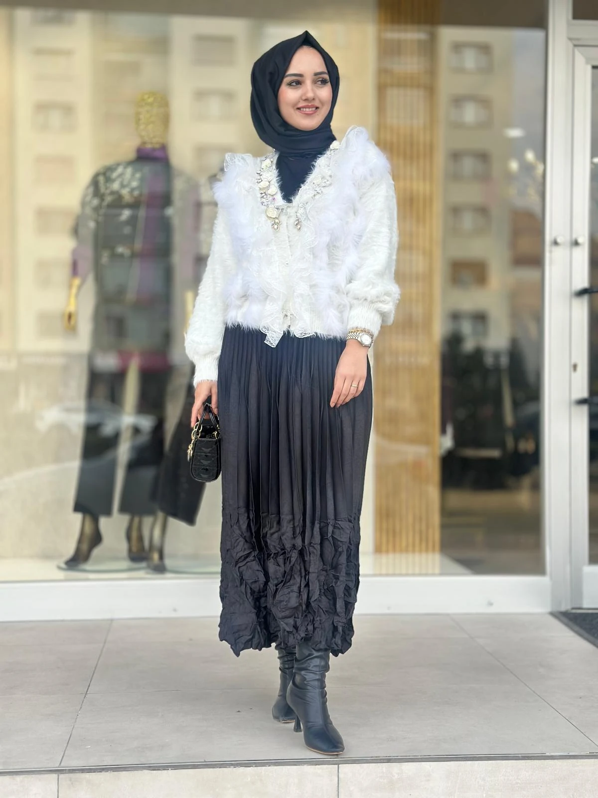 Güllü İncili Hırka-Tac 52941