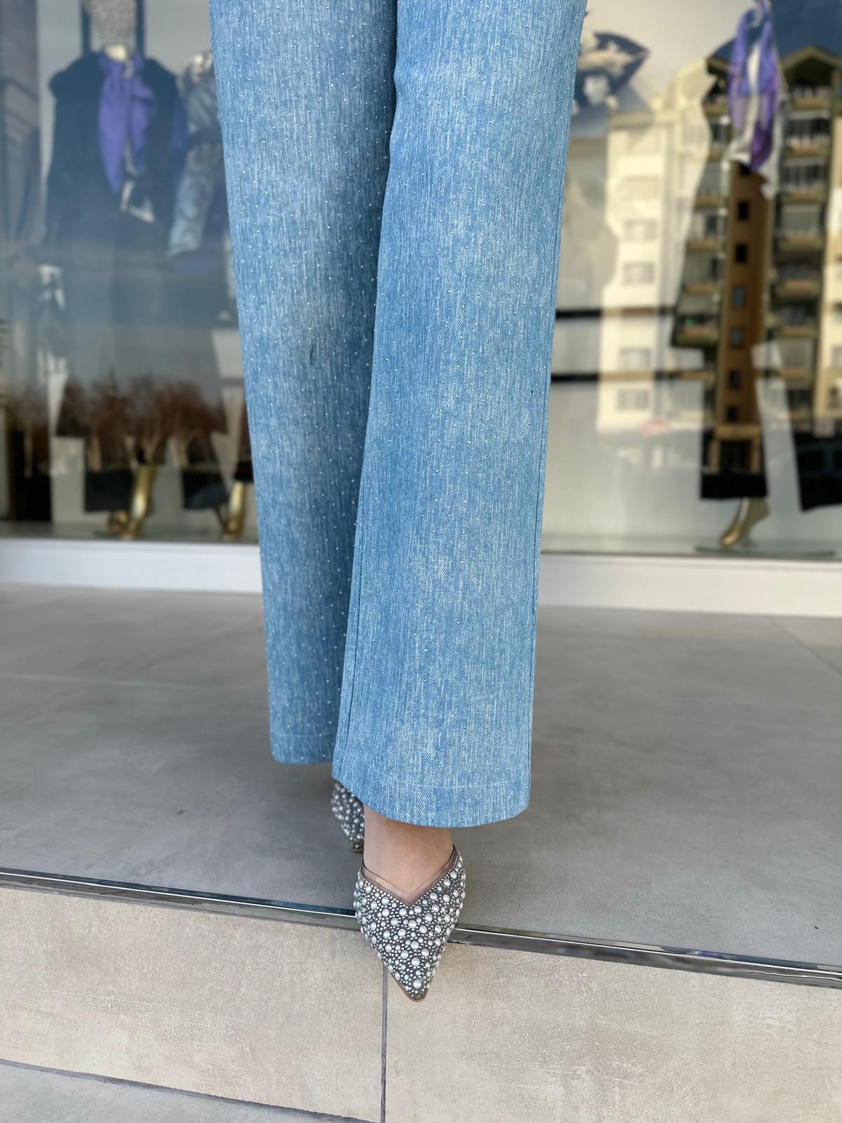 Düğme Det.Taşlı Pantolon-Tac 2702