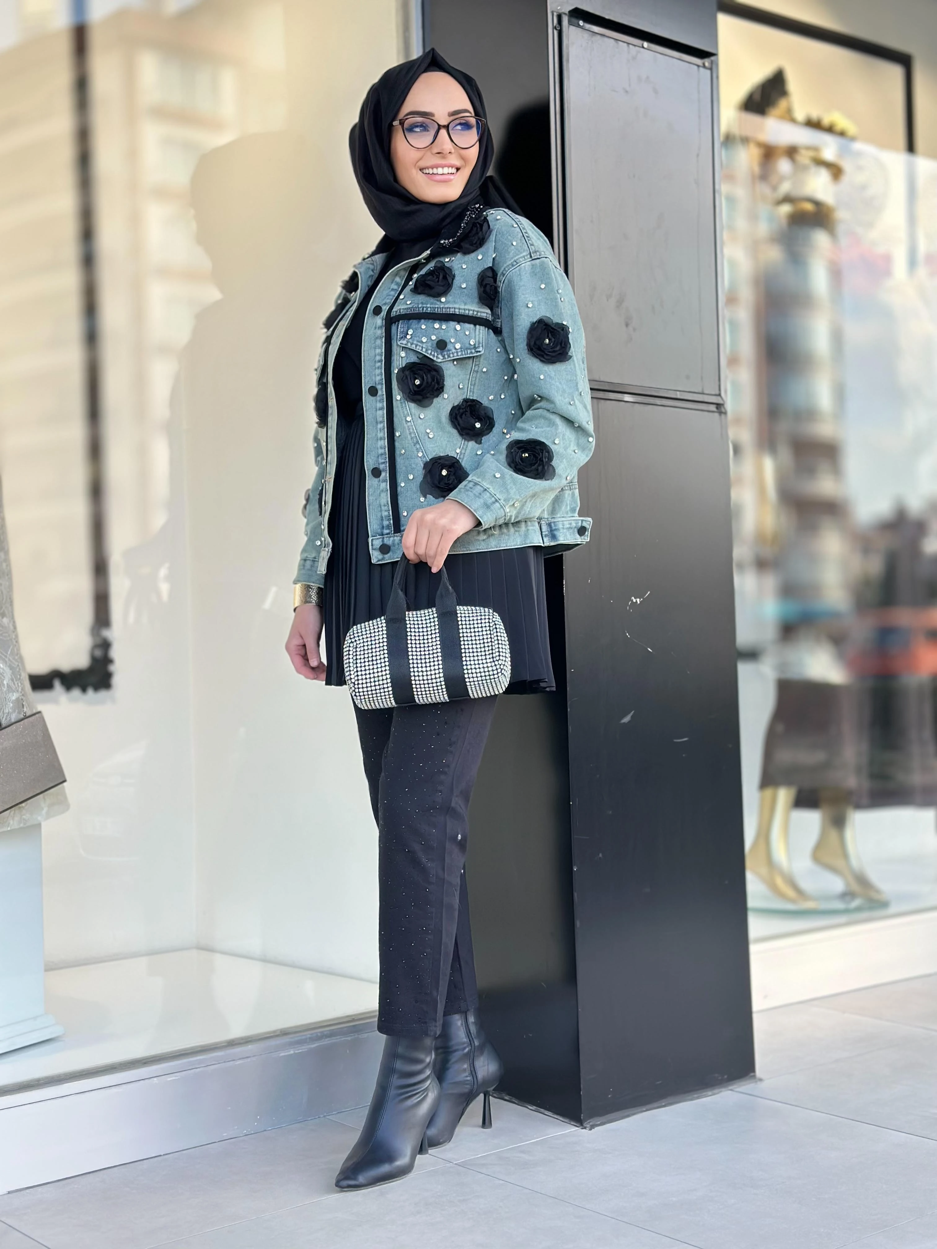 Güllü Kot Ceket-Tac 95136