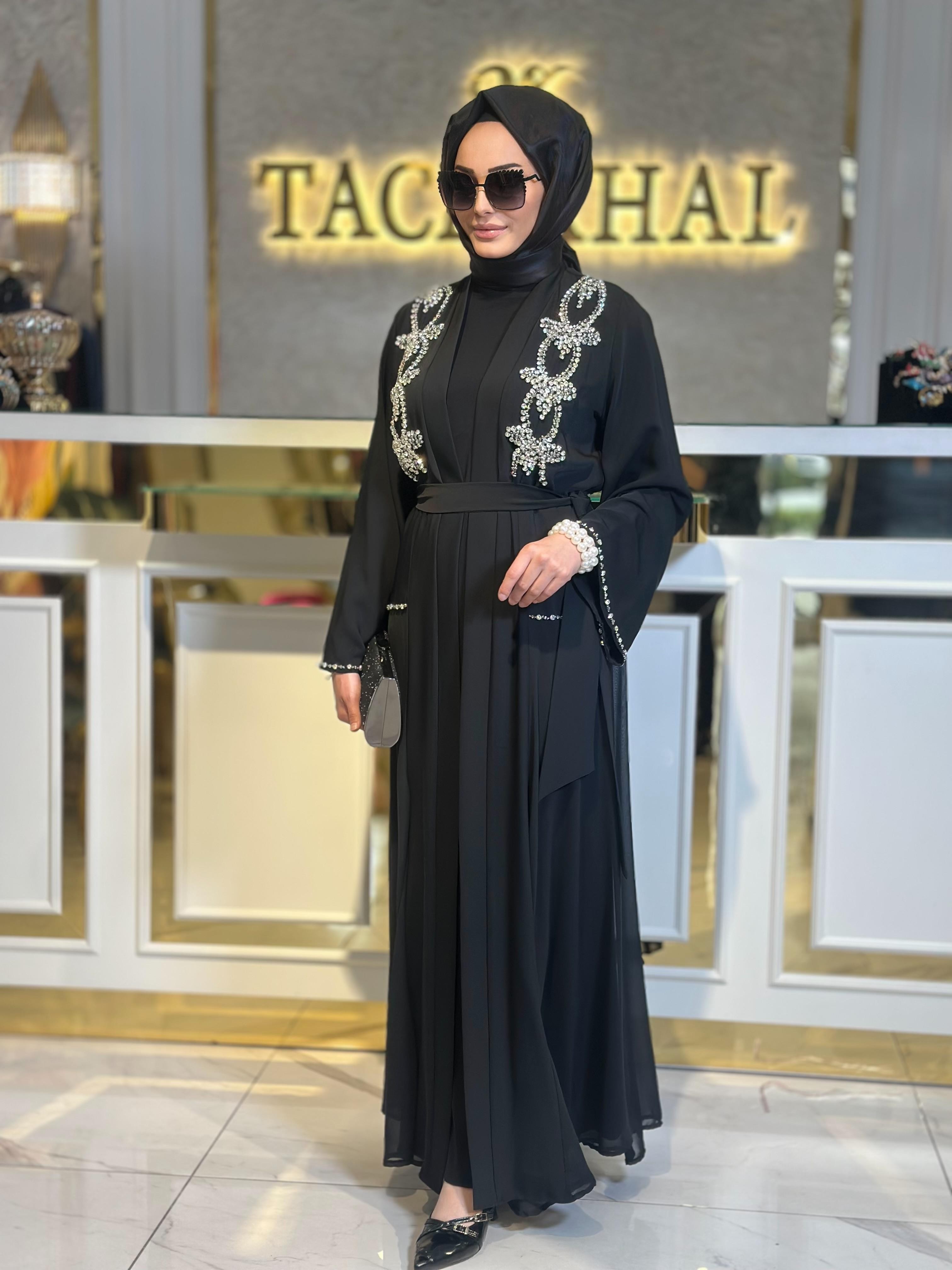Omuz Boncuk İşleme Det. Abaya-Tac 6232