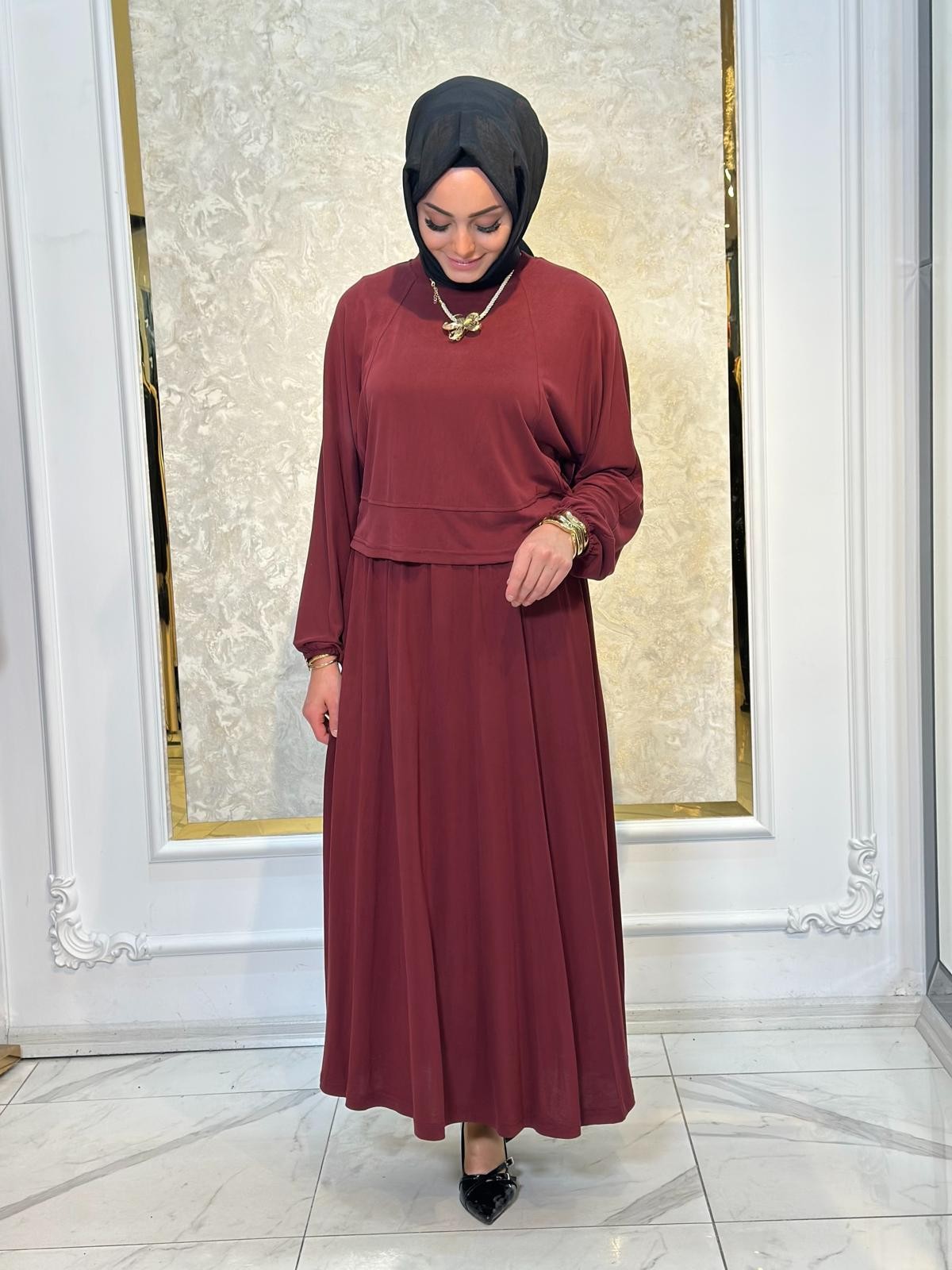 Rahat Etek Takım-Tac 14343 - BORDO