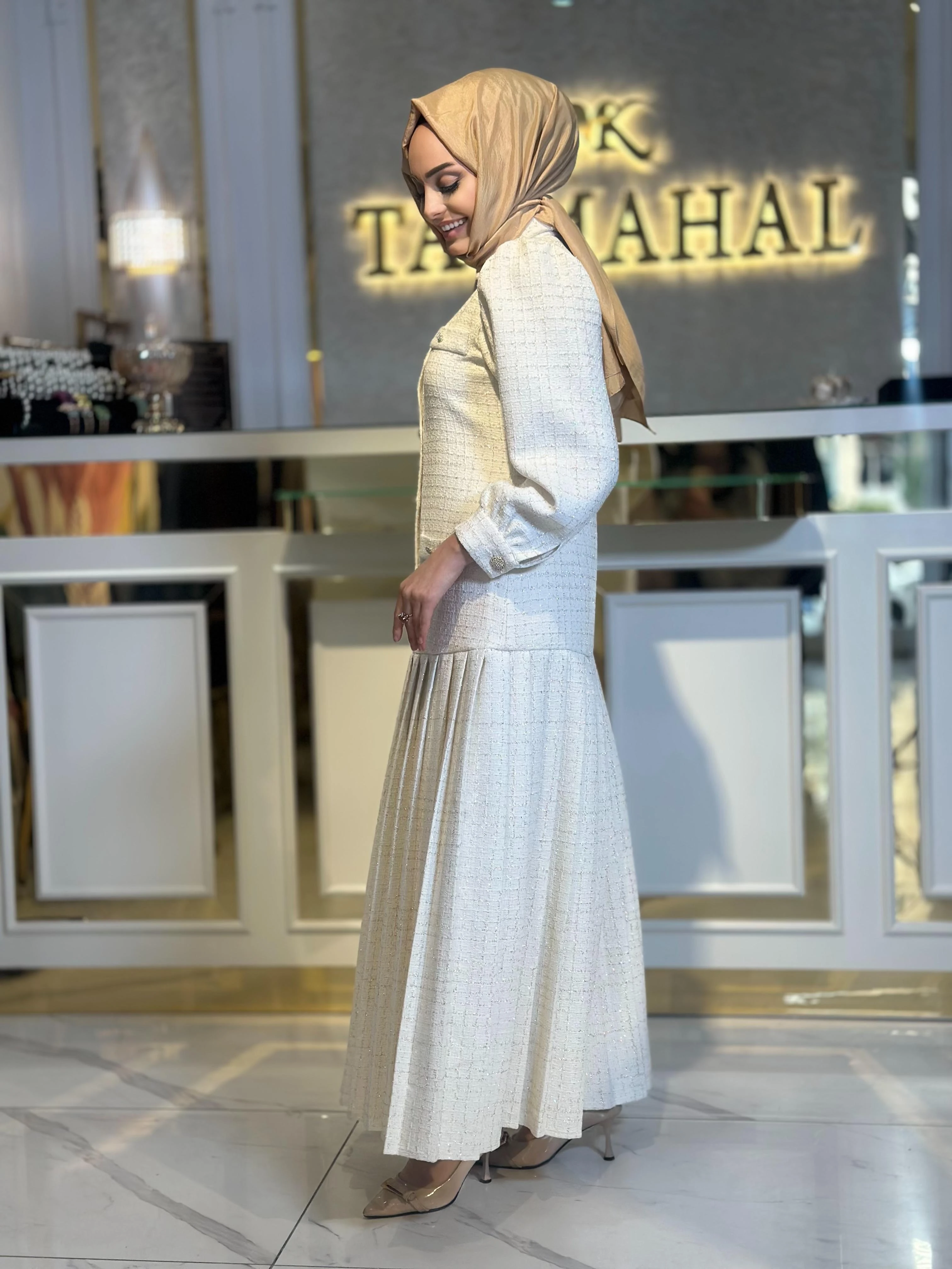 Piliseli Tüvit Elbise-Tac 55062