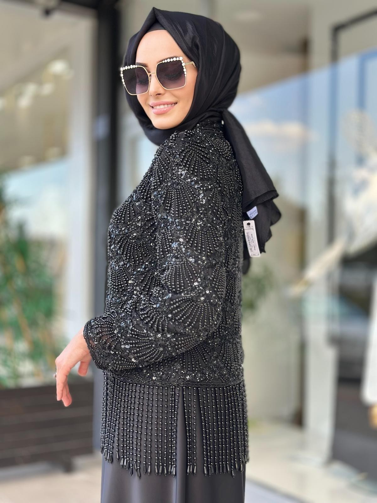 İşlemeli Ceket Abiye-Tac 85264