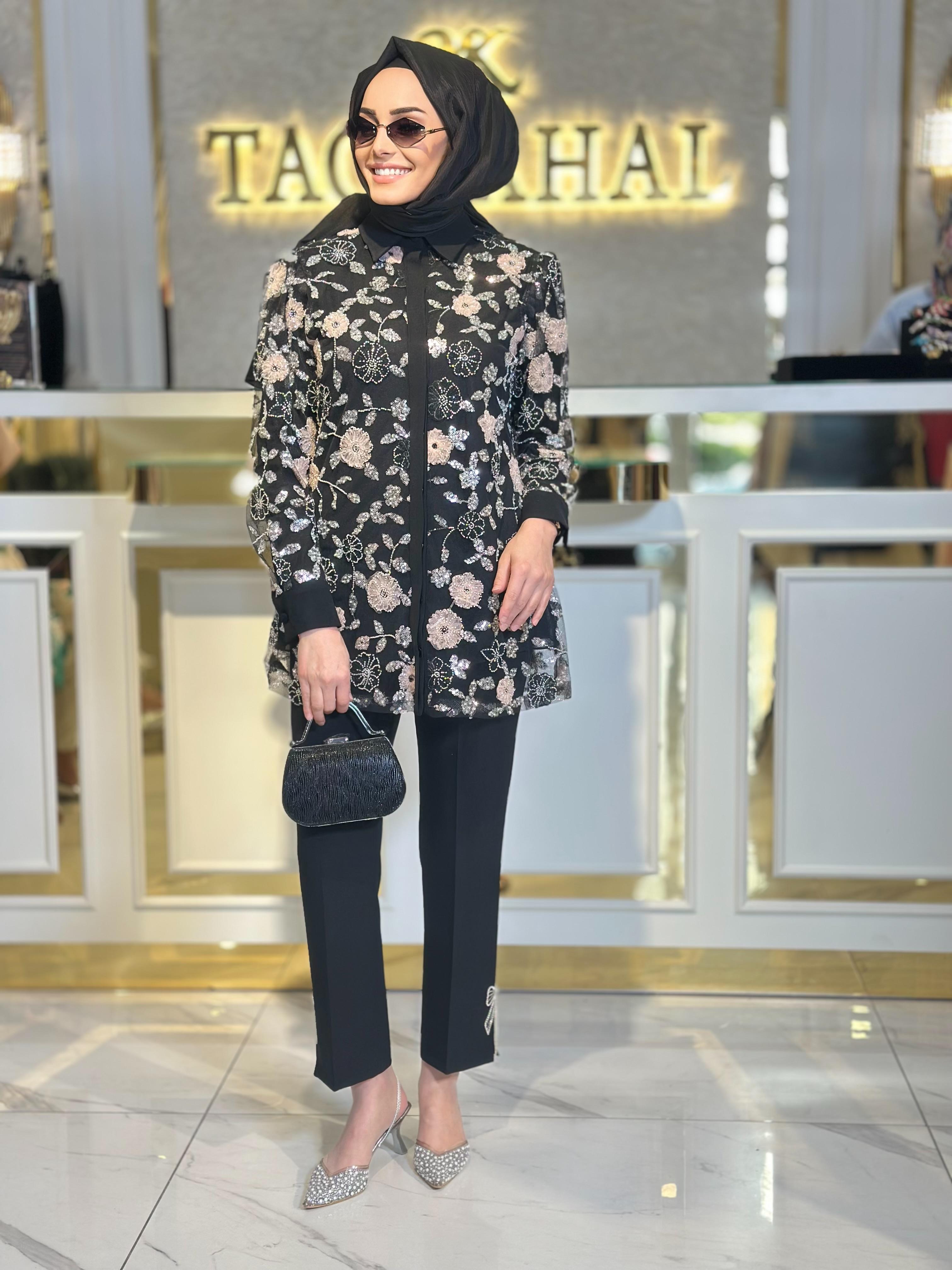 Gizemli Tül Gömlek-Tac 40010