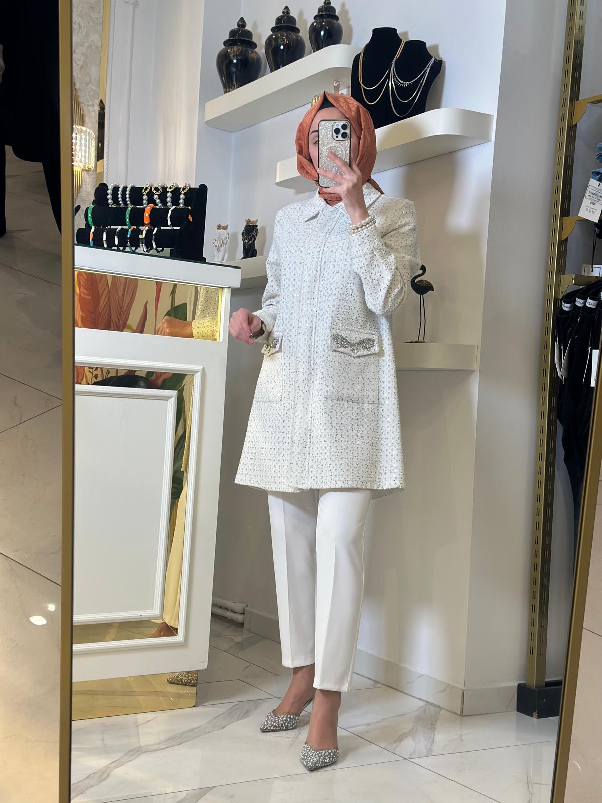 Cebi Taşlı Kot Ceket-Tac 5155