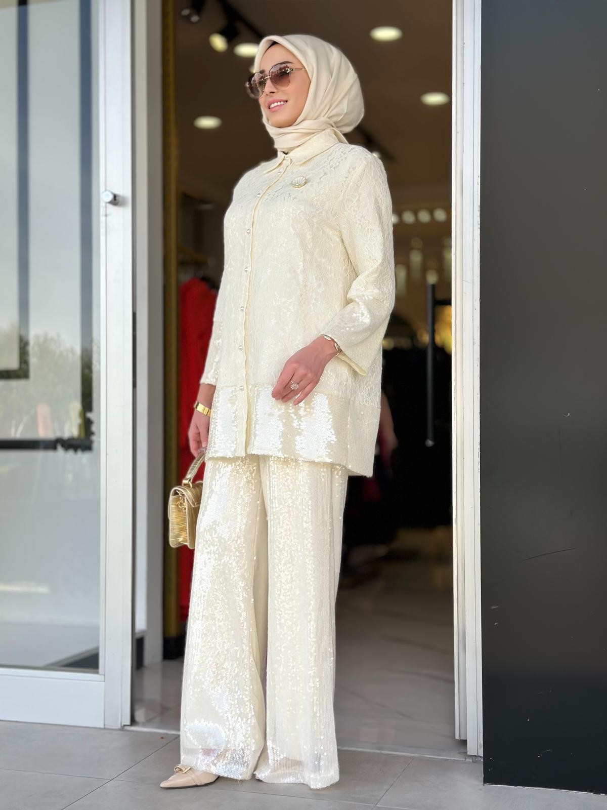 Dantel Pul Payet Pant.Takım-Tac 52011