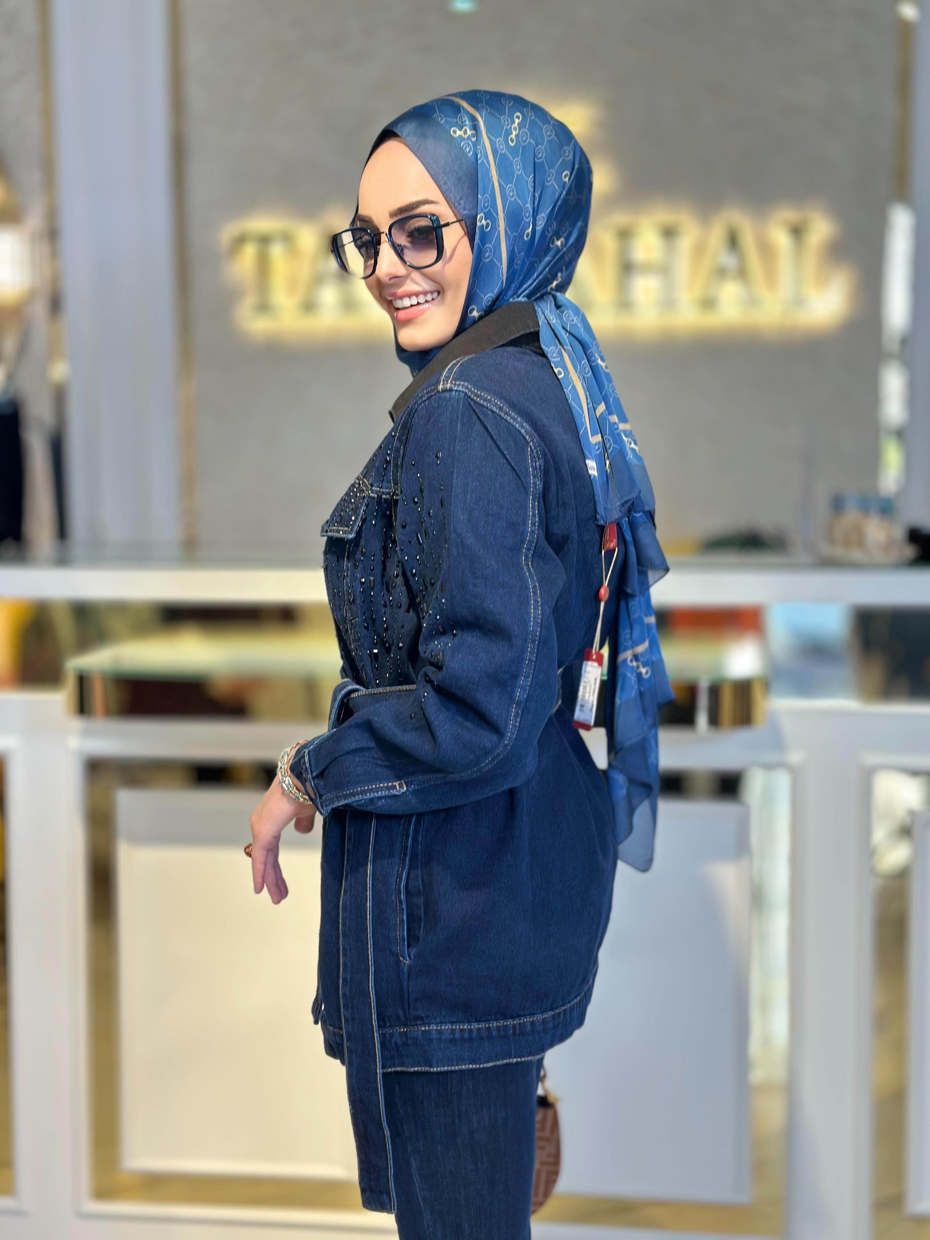 Verona Taşlı Denim Ceket-Tac 1566