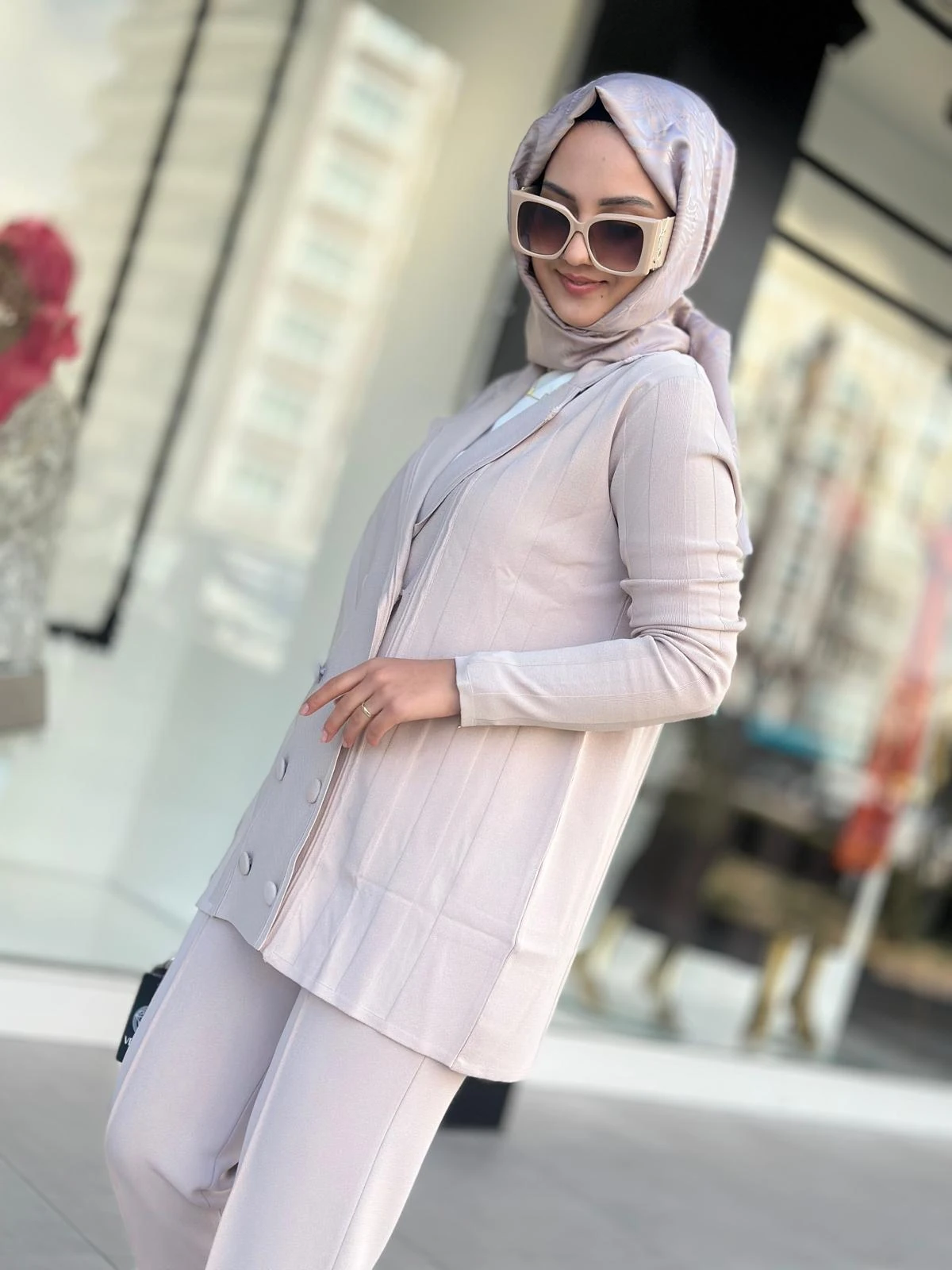 Kruvaze Düğmeli Pant. Takım-Tac21694