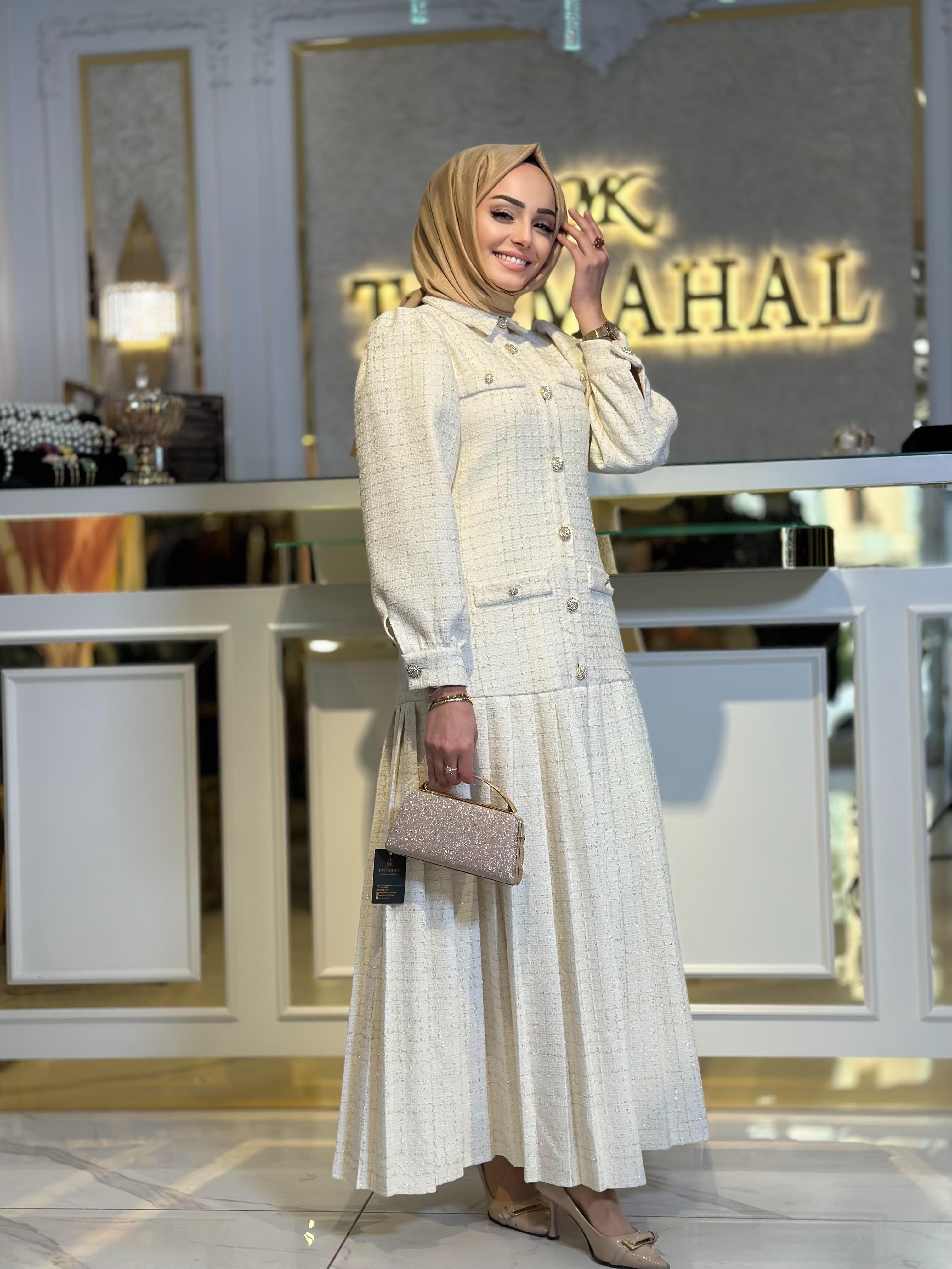 Piliseli Tüvit Elbise-Tac 55062